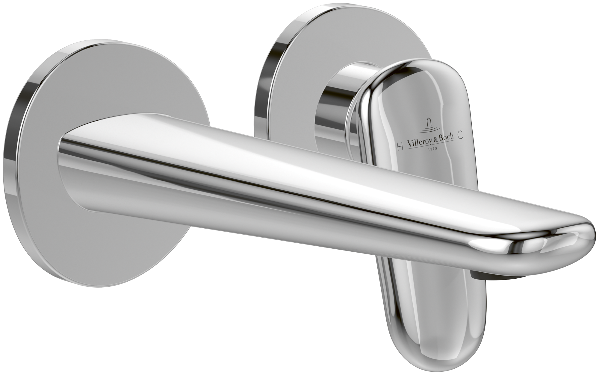 Villeroy & Boch Antao Two-hole single-lever basin mixer, Without waste, Chrome