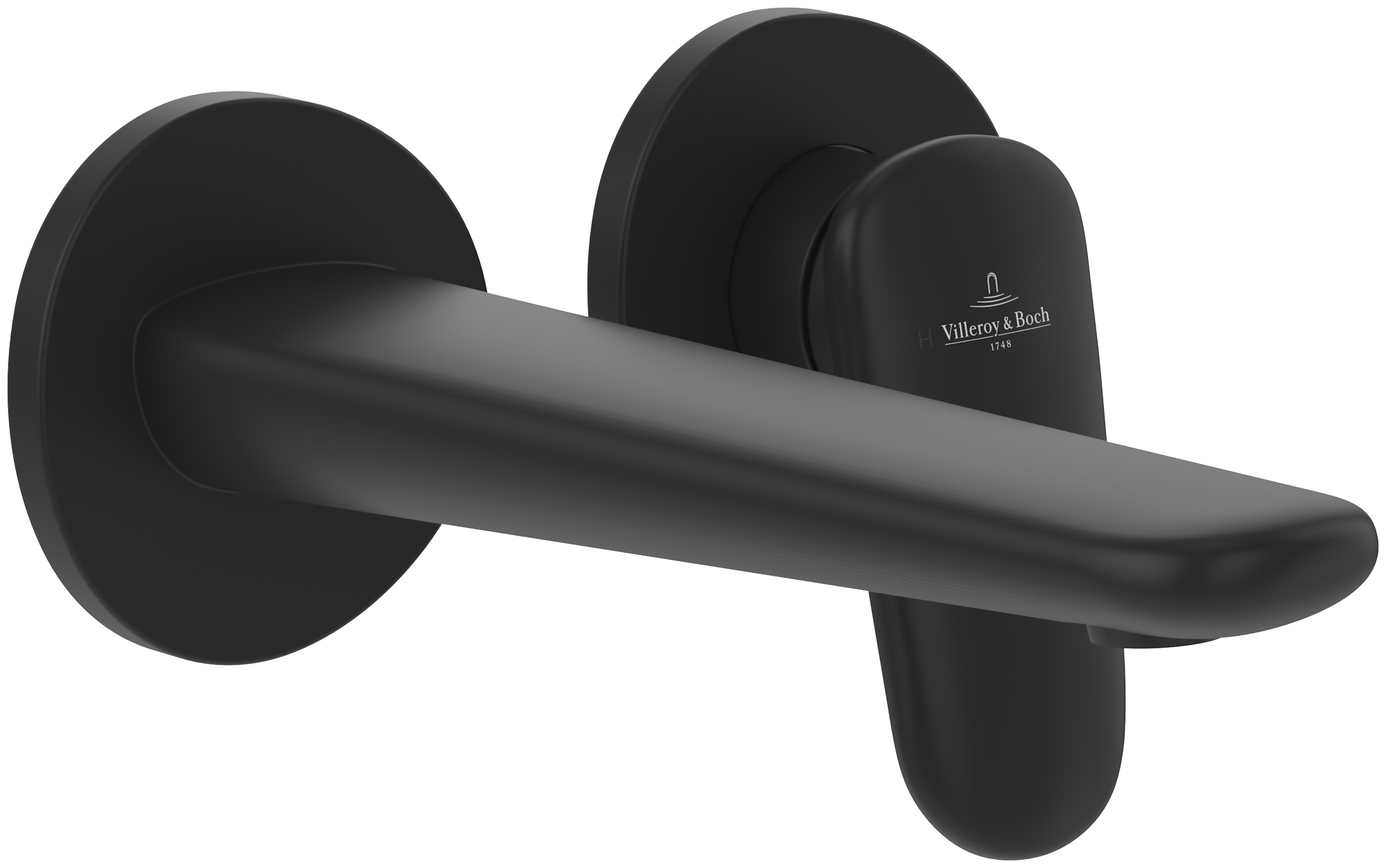 Villeroy & Boch Antao Two-hole single-lever basin mixer, Without waste, Matt Black