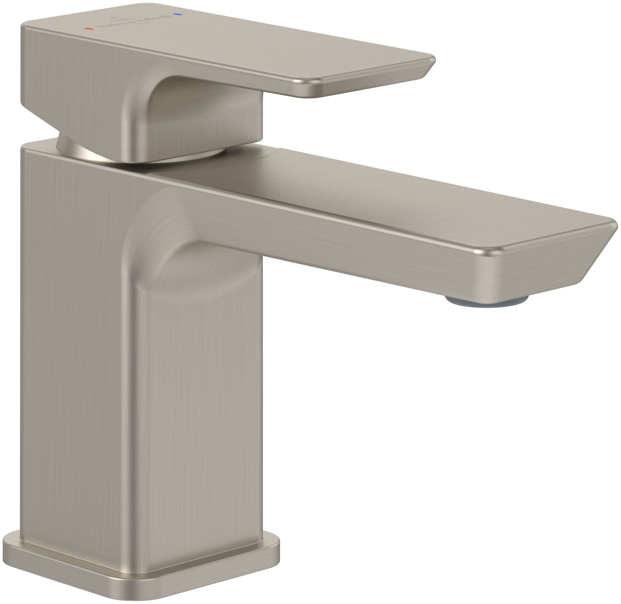 Villeroy & Boch Subway 3.0 Single-lever basin mixer, Without waste, Brushed Nickel Matt