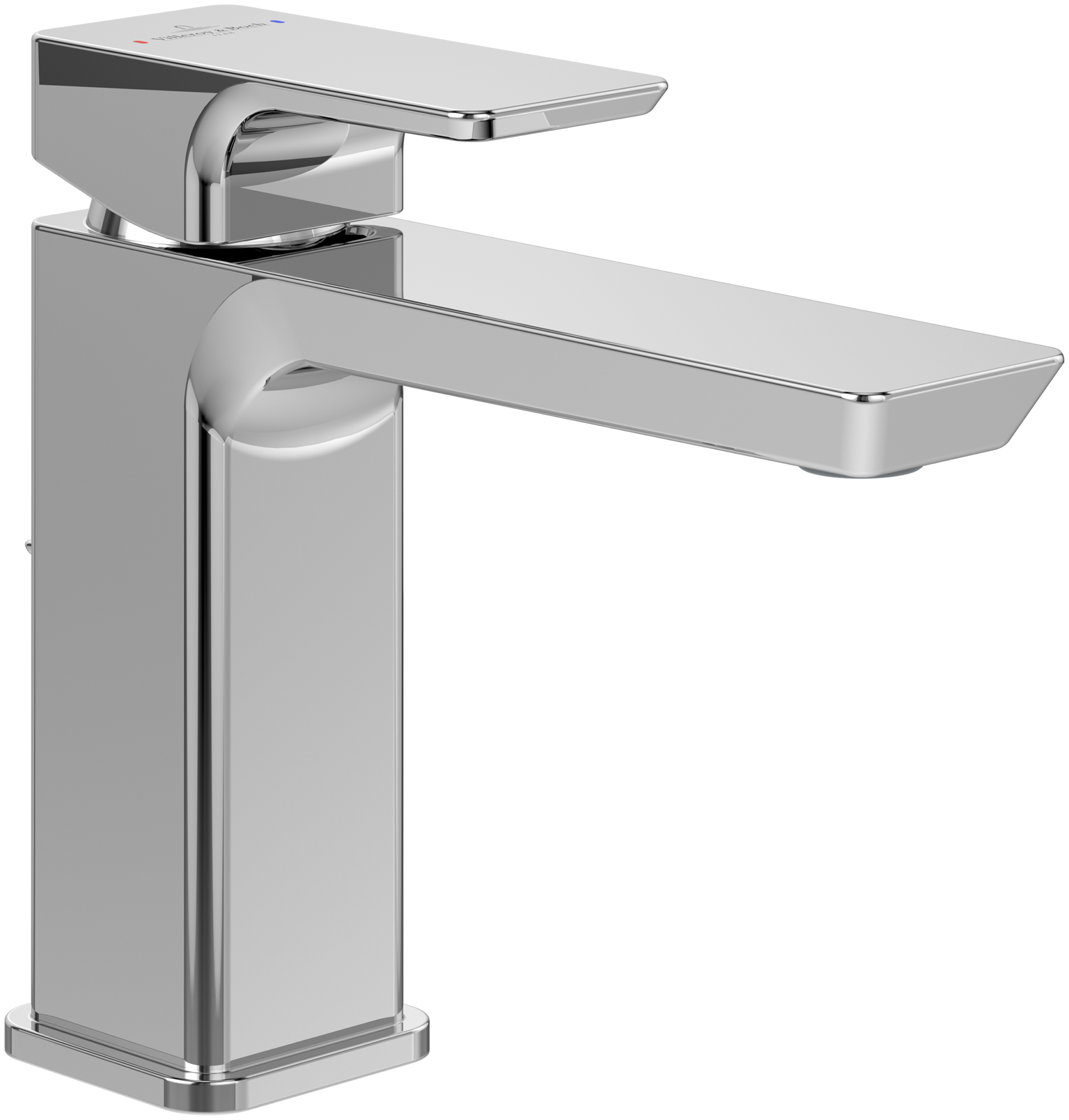 Villeroy & Boch Subway 3.0 Single-lever basin mixer, With push/pull rod lever and pop-up waste, Chrome