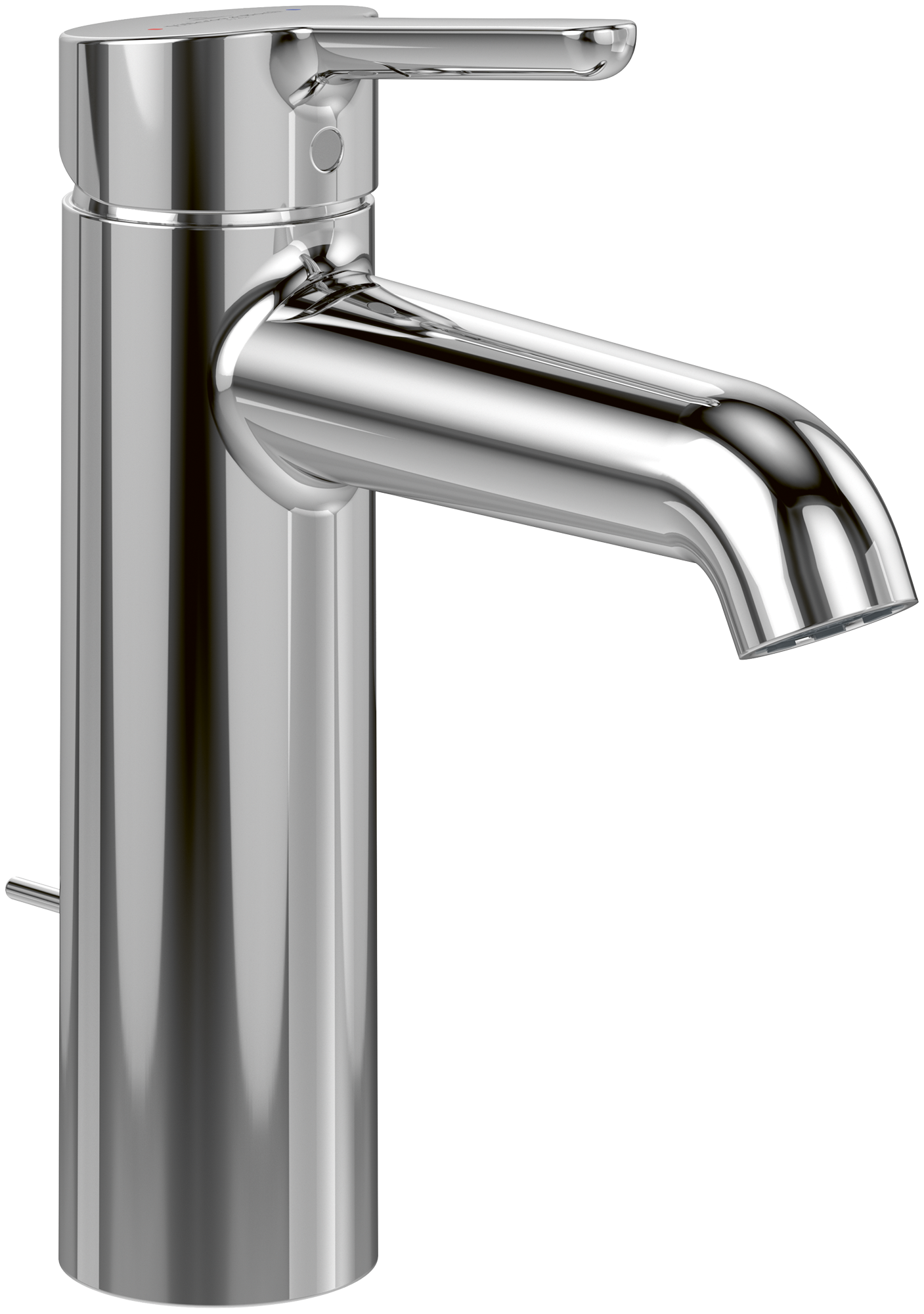 Villeroy & Boch Skyla Einhebel-Waschtischarmatur, Mit Zugstangen- Ablaufgarnitur, Chrom