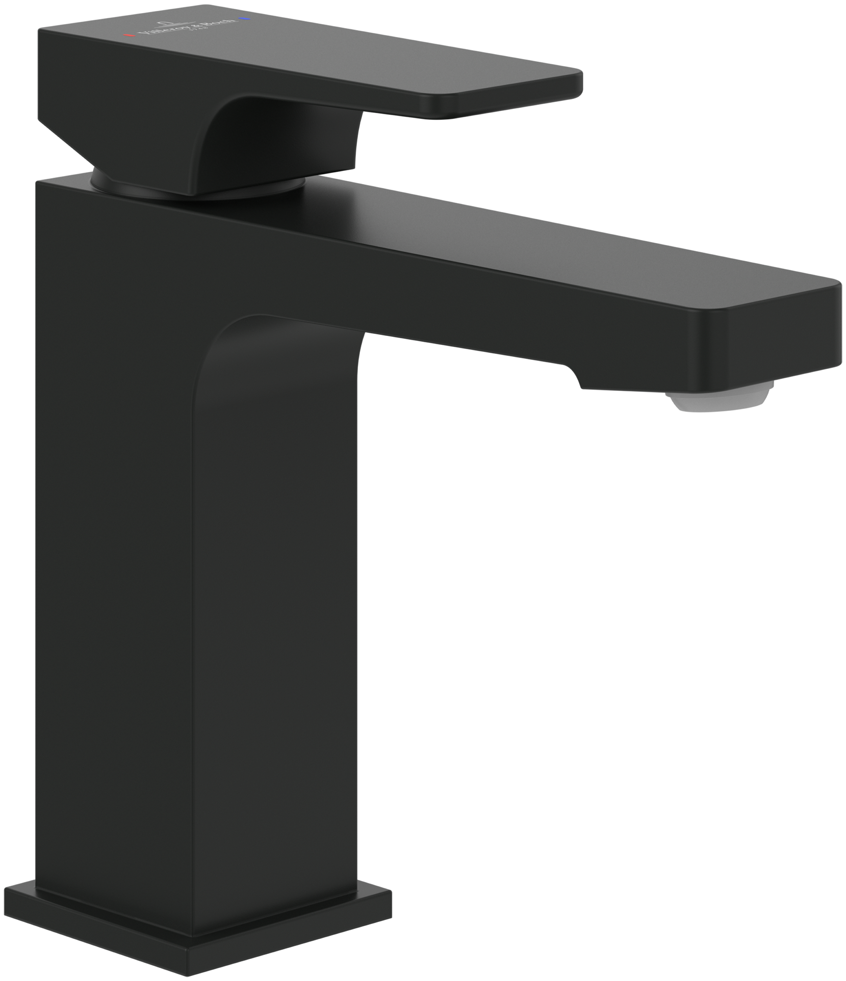 Villeroy & Boch Architectura Square Einhebel-Waschtischarmatur, Ohne Ablaufgarnitur, Matt Black