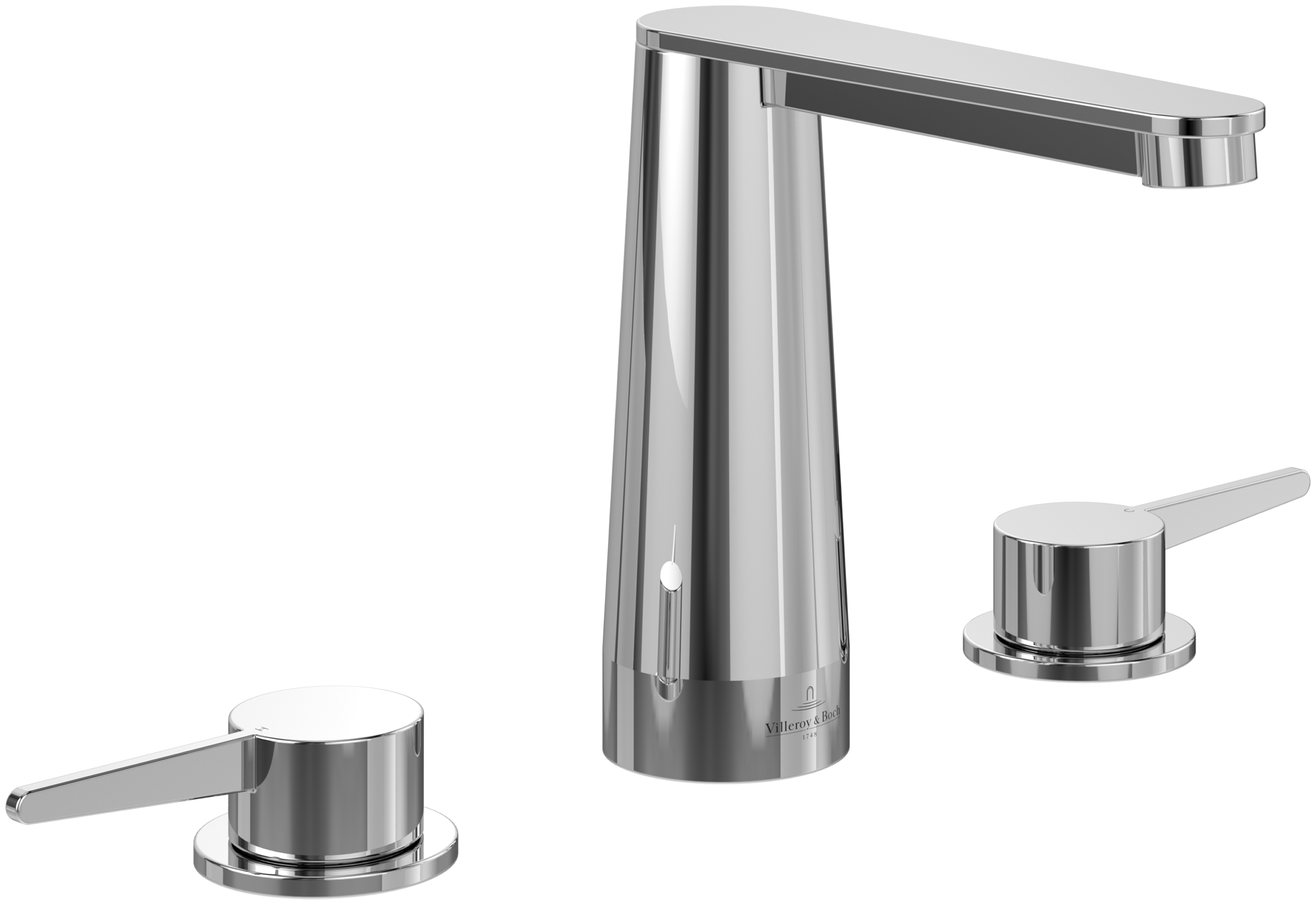 Villeroy & Boch Conum Three-hole basin mixer, Without waste, Chrome