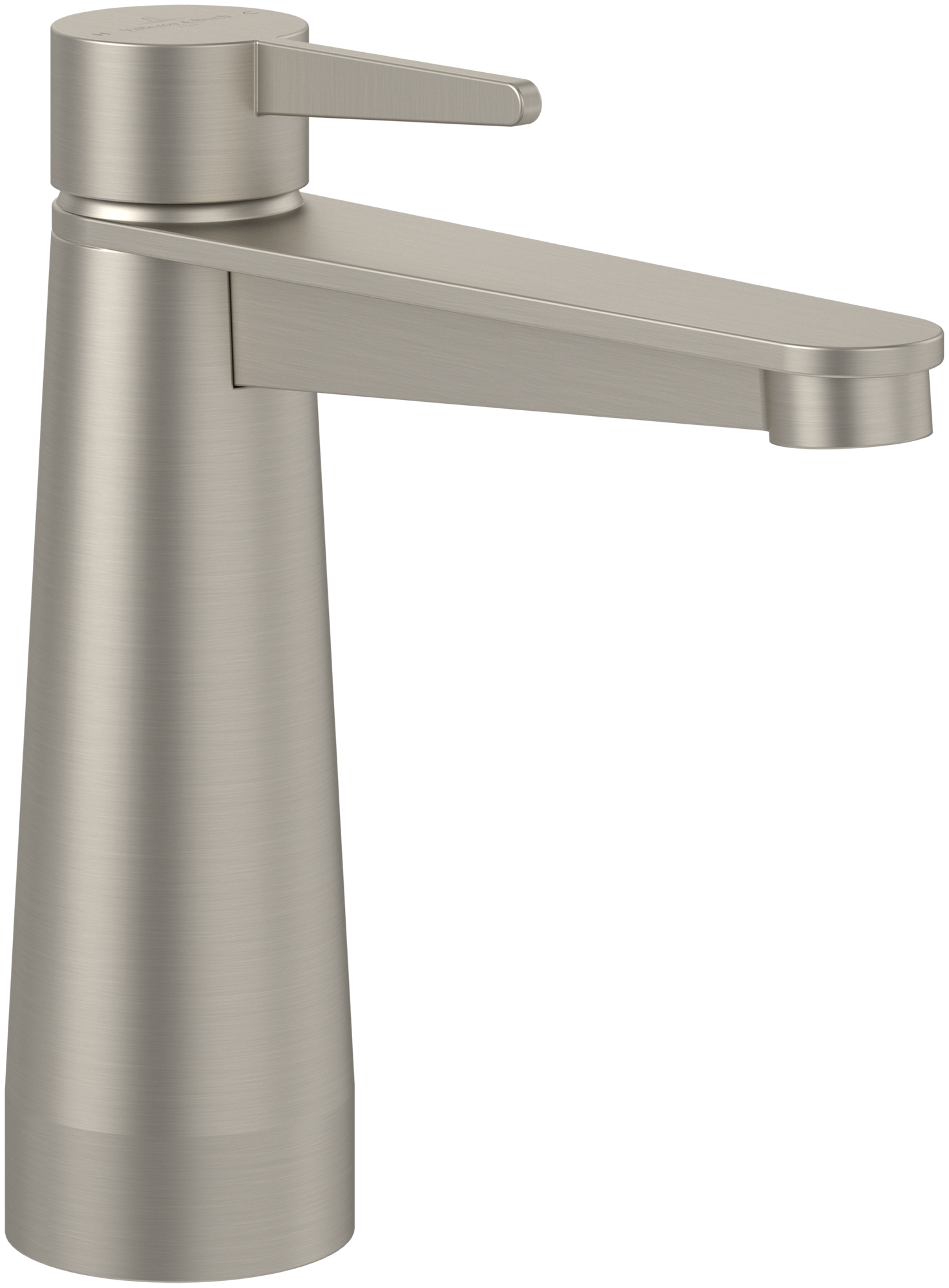 Villeroy & Boch Conum Single-lever basin mixer, Without waste, Brushed Nickel Matt
