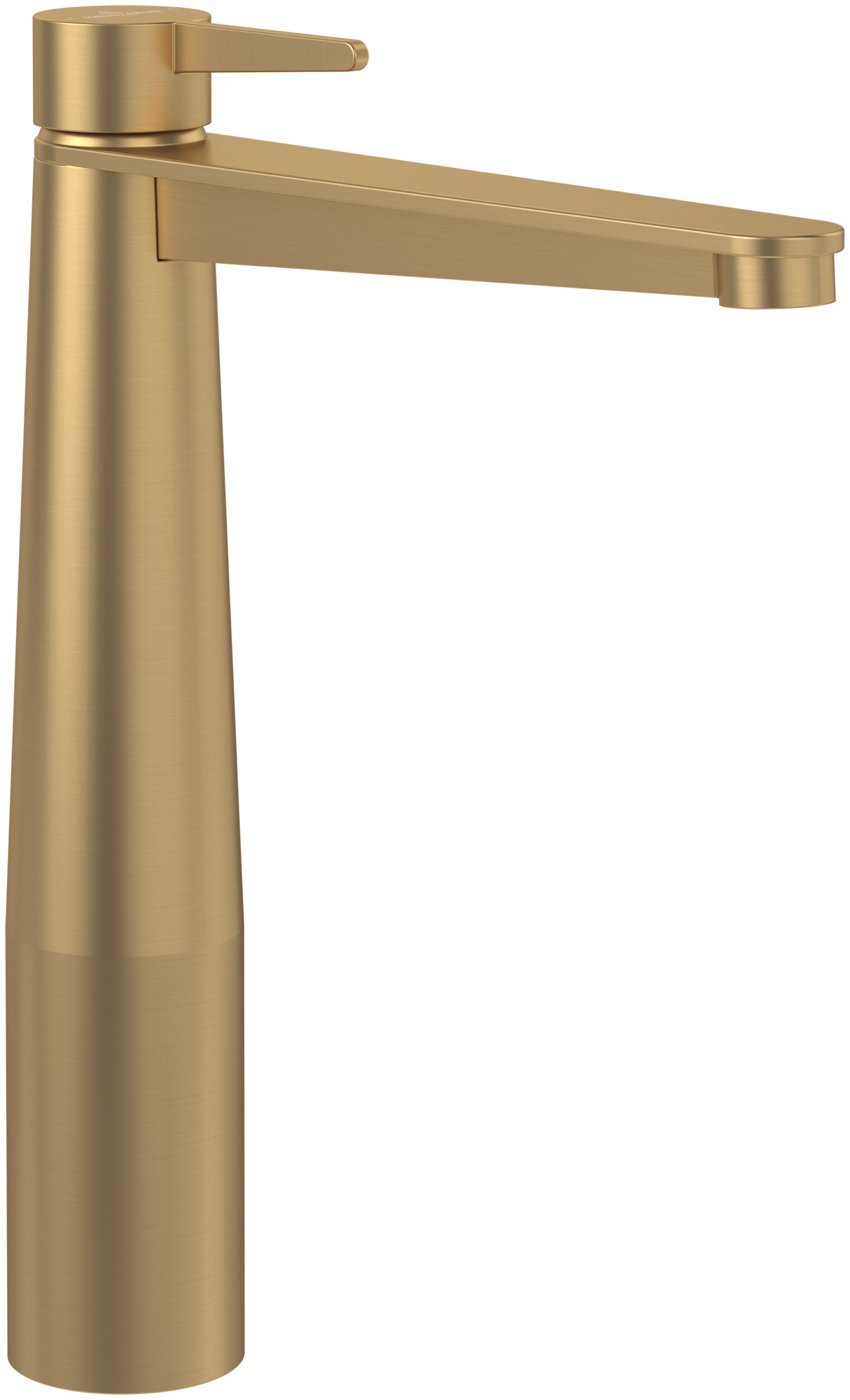 Villeroy & Boch Conum Robinetterie monocommande surélevée pour lavabo, Avec dispositif de vidage Push Open, Brushed Gold