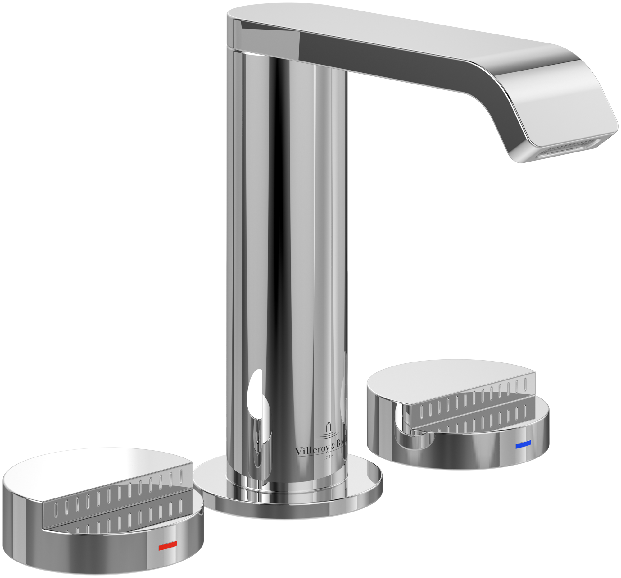 Villeroy & Boch Dawn Dreiloch-Waschtischarmatur, Ohne Ablaufgarnitur, Chrom