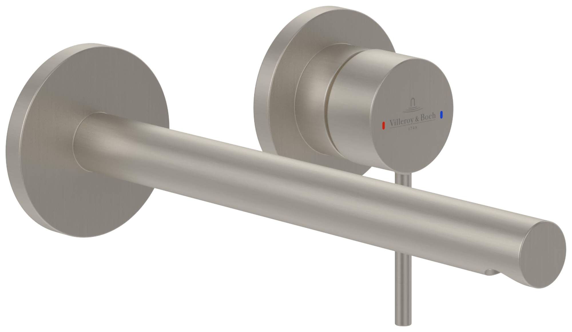 Villeroy & Boch Loop & Friends Single-lever basin mixer, Without waste, Brushed Nickel Matt