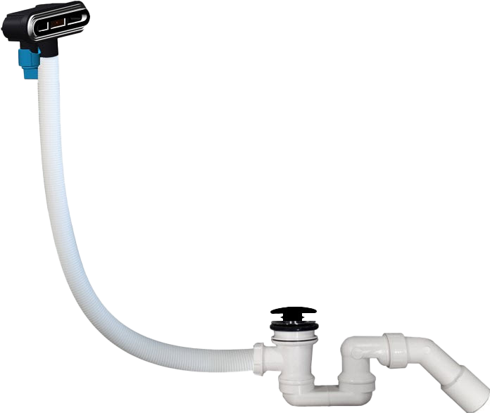 Villeroy & Boch Toebehoren Verlengde afvoer- en overloopcombinatie, 200x300x100mm, Black Matt