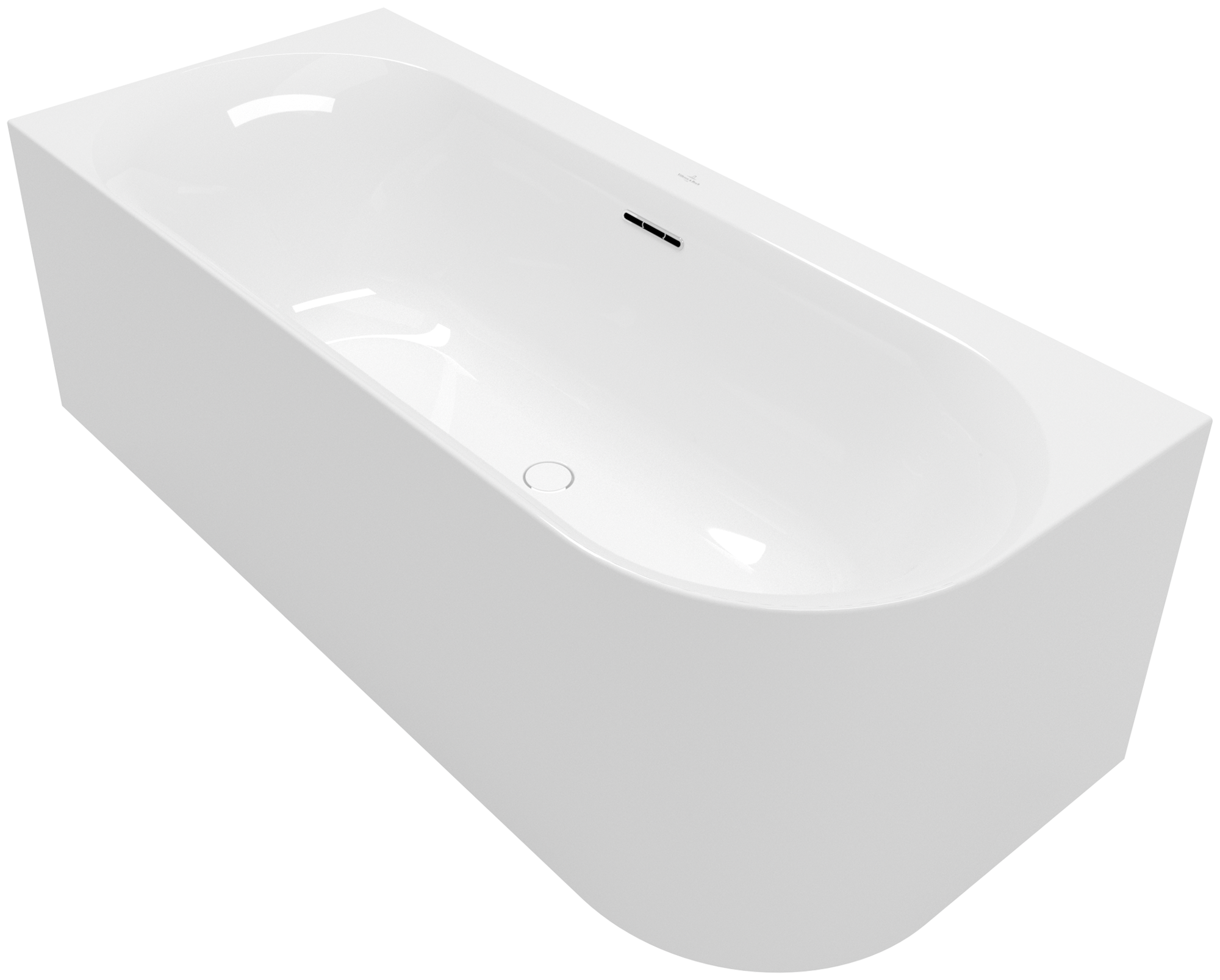 Villeroy & Boch Loop & Friends OVAL Back-to-wall bath for left corner installation, 1700x750mm, White Alpin