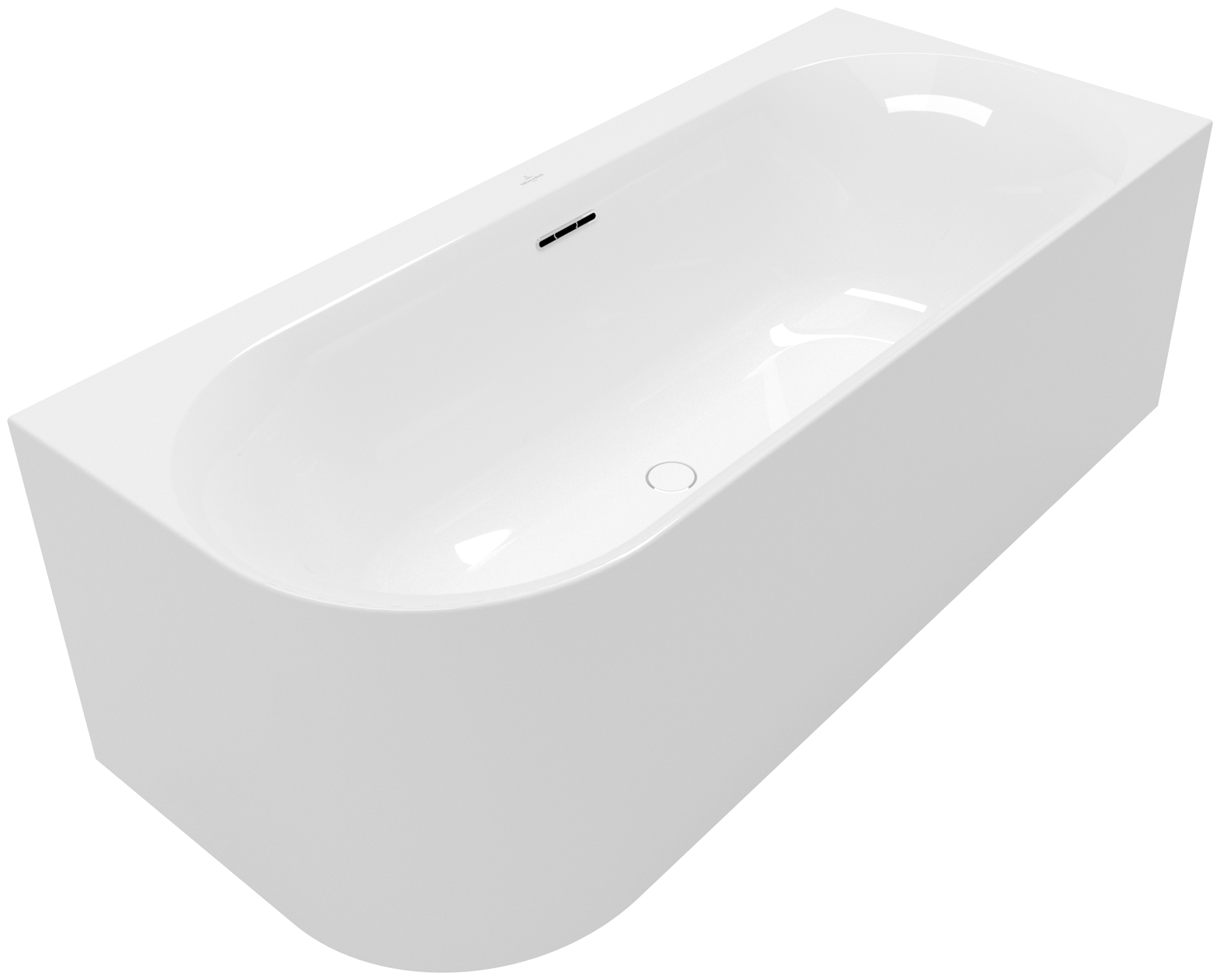 Villeroy & Boch Loop & Friends OVAL Back-to-wall bath for right corner installation, 1700x750mm, White Alpin