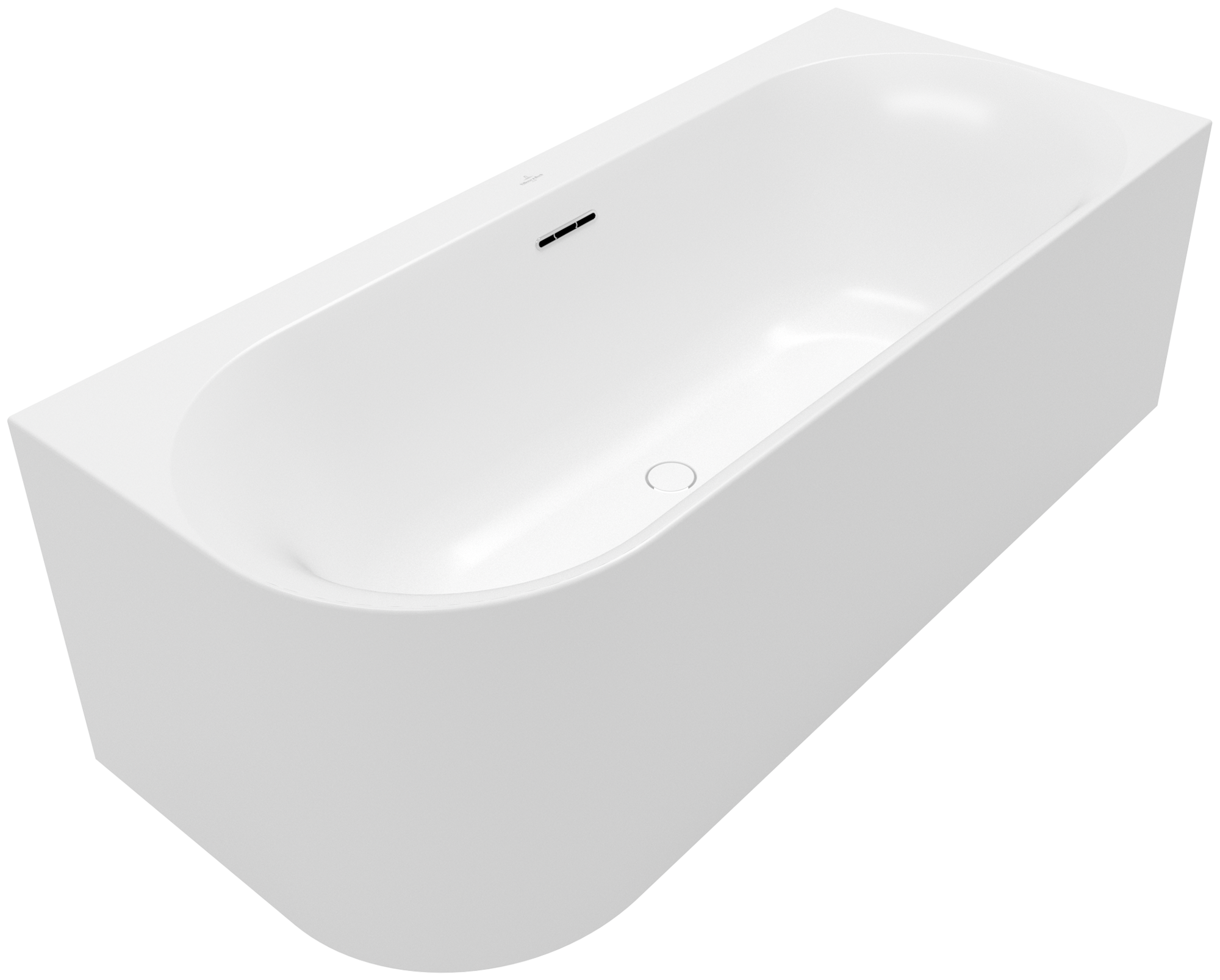 Villeroy & Boch Loop & Friends OVAL Back-to-wall bath for right corner installation, 1800x800mm, Stone White