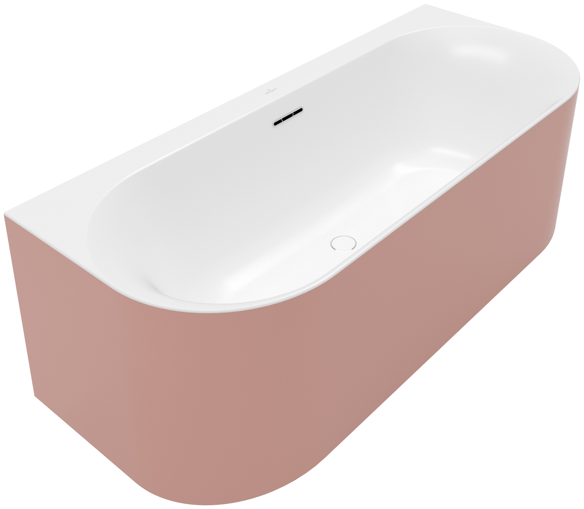 Villeroy & Boch Loop & Friends OVAL Wall-facing bath ColourOnDemand, 1800x800mm, Stone White