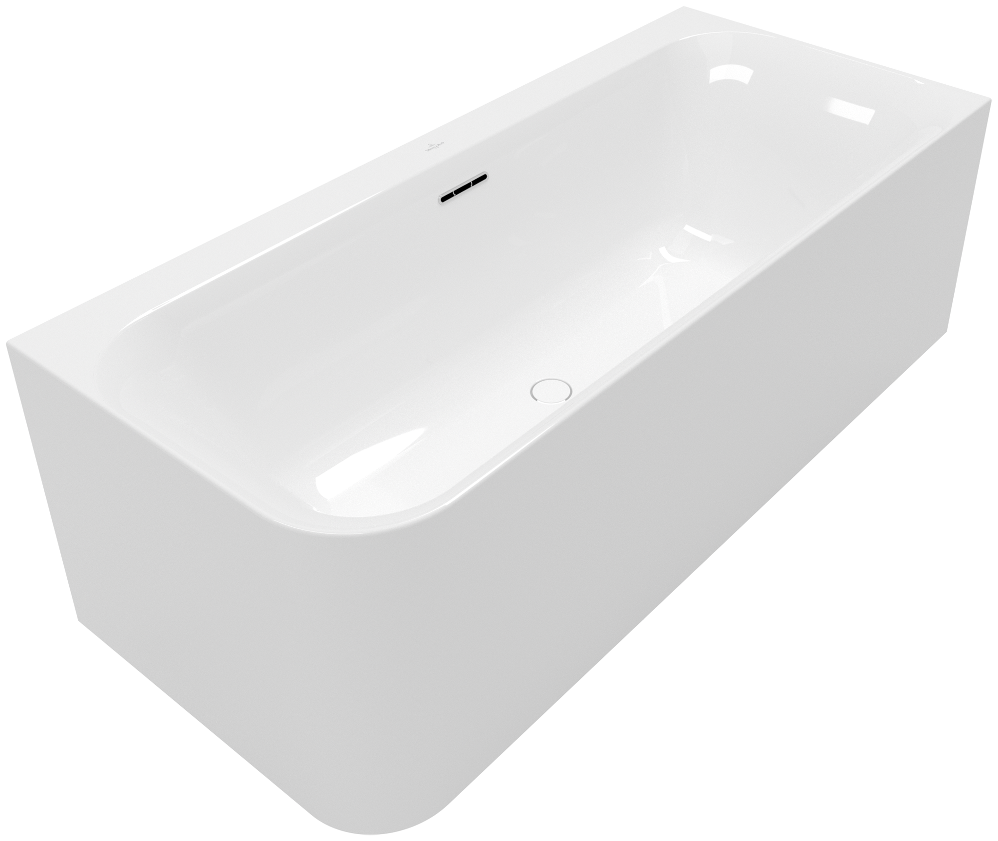 Villeroy & Boch Loop & Friends SQUARE Back-to-wall bath for right corner installation, 1800x800mm, White Alpin