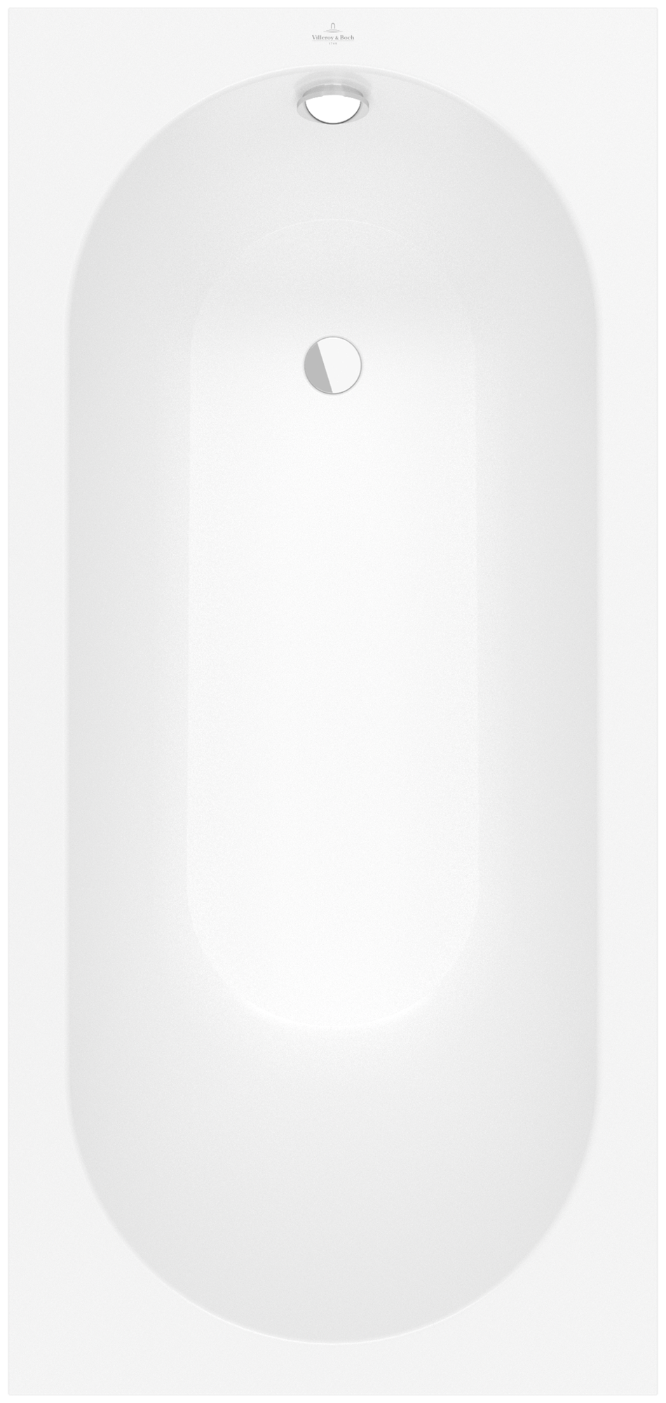 Villeroy & Boch Oberon rechteckige Badewanne, 1600x750mm, Stone White