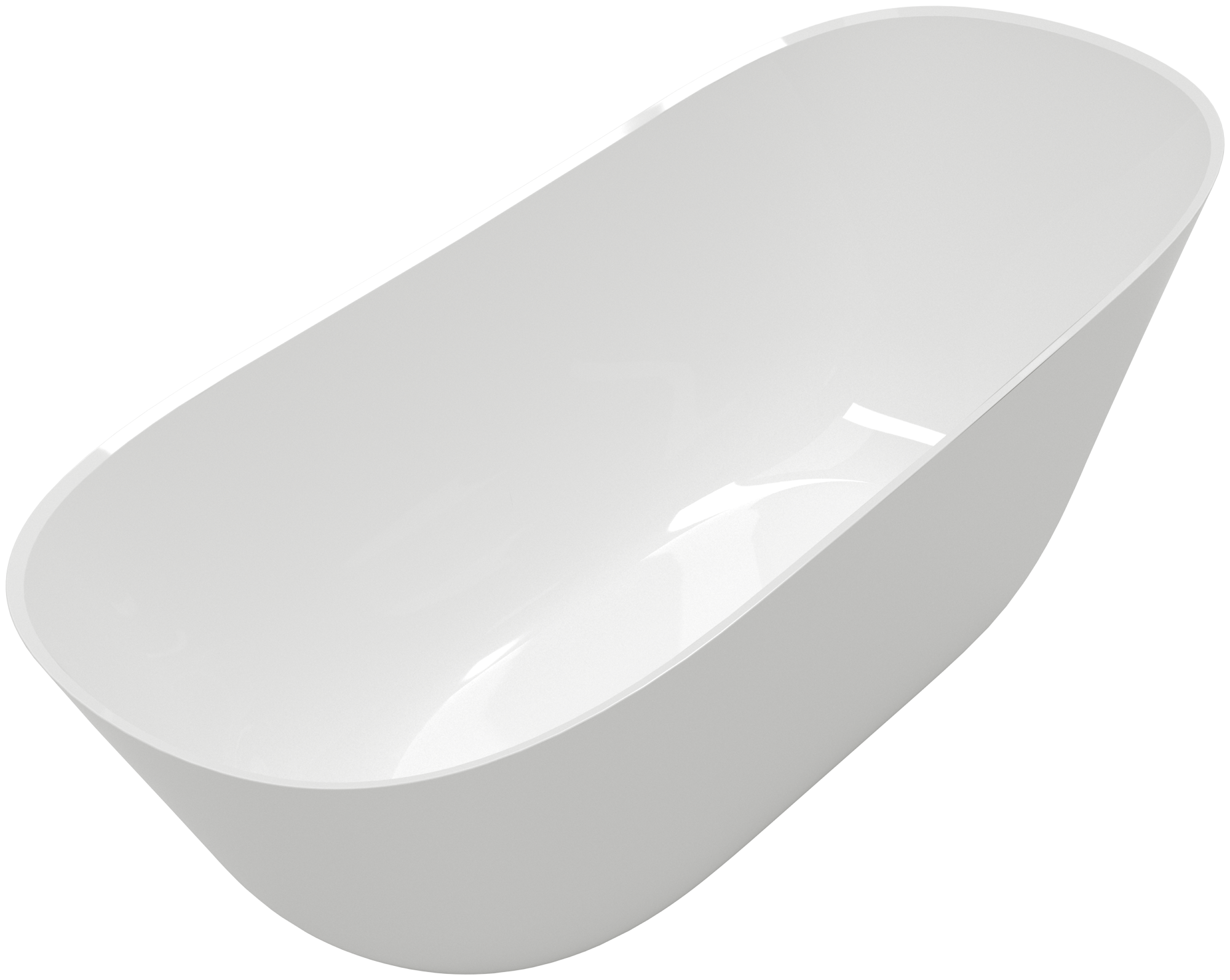 Villeroy & Boch Theano Curved Edition Free-standing bath, 1700x750mm, Stone White