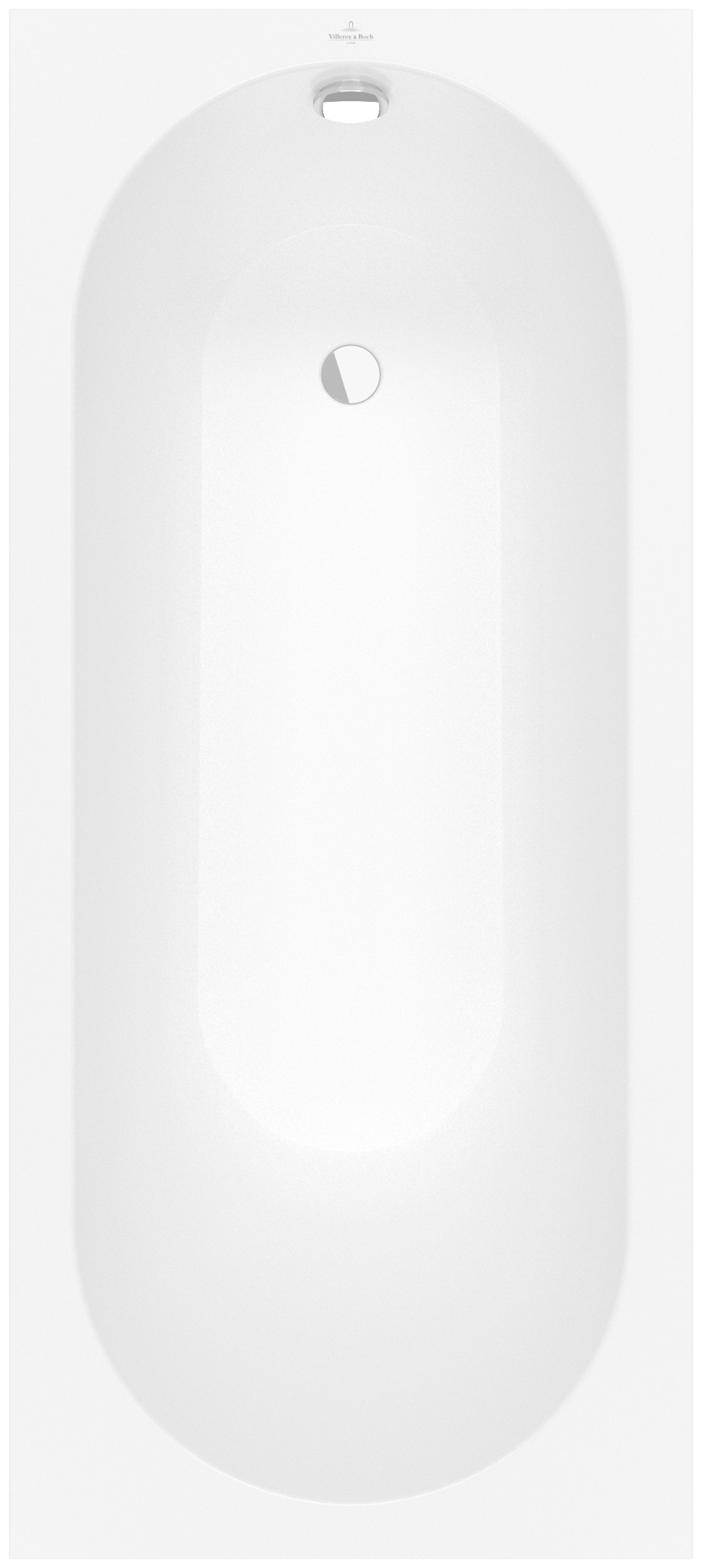 Villeroy & Boch Oberon rechteckige Badewanne, 1700x750mm, Stone White