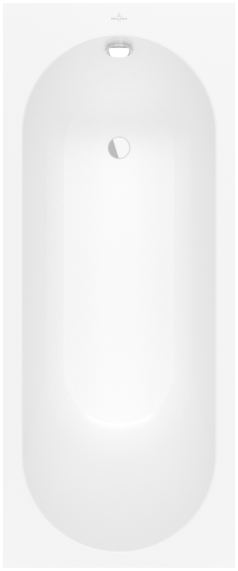 Villeroy & Boch Oberon rechteckige Badewanne, 1700x700mm, Stone White