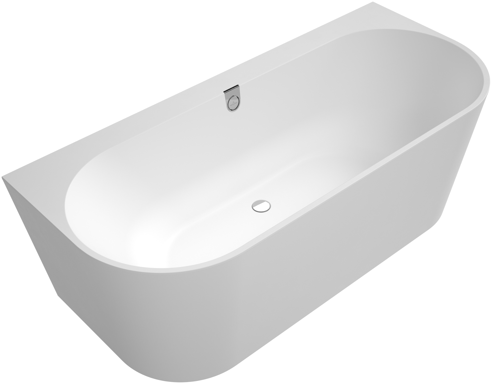 Villeroy & Boch Oberon 2.0 Wall-facing bath, 1800x800mm, Stone White