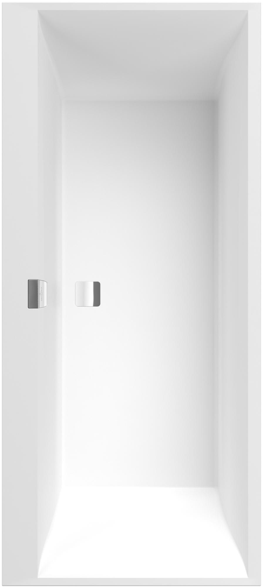 Villeroy & Boch Squaro Edge 12 rechteckige Badewanne, 1600x750mm, Stone White
