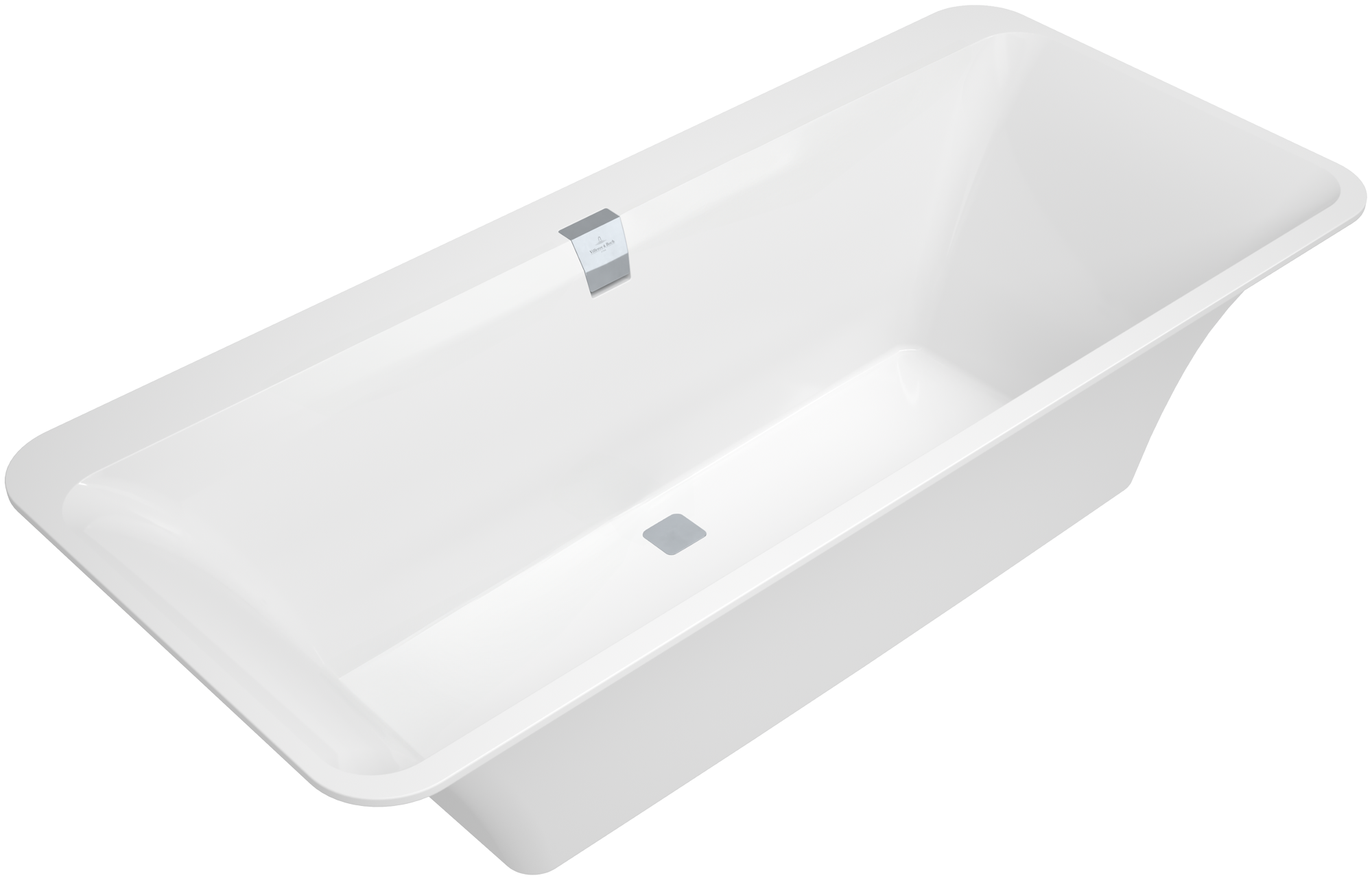 Villeroy & Boch Squaro Edge 12 Oval bath, 1800x800mm, Stone White
