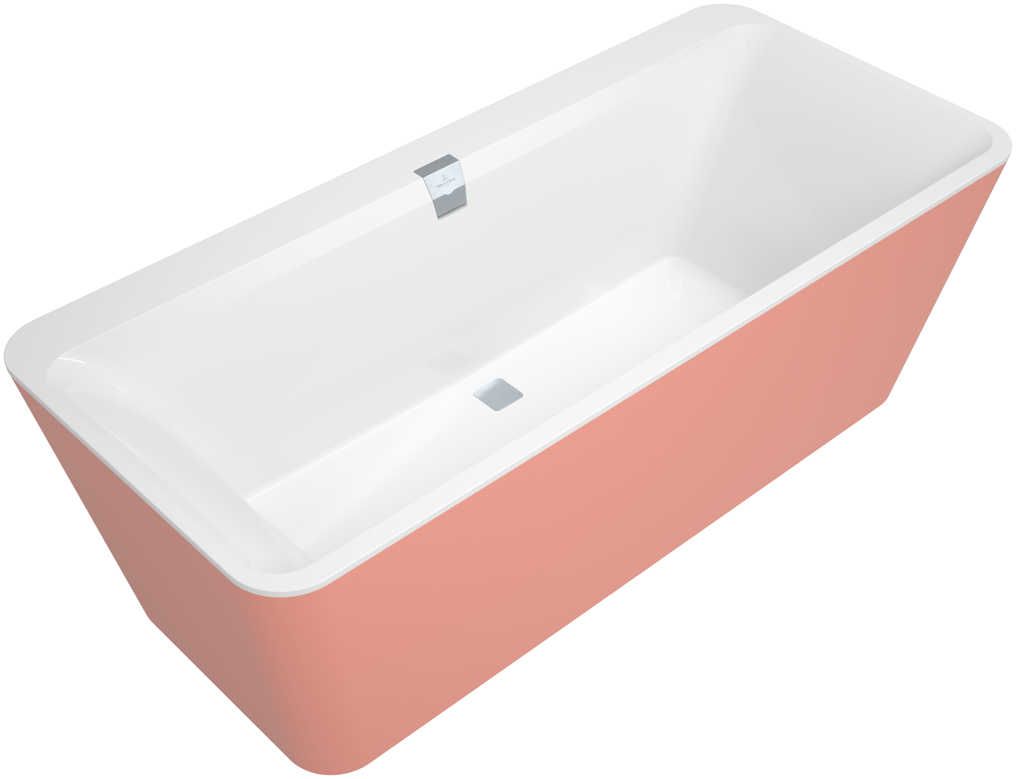 Villeroy & Boch Squaro Edge 12 freistehende Badewanne ColourOnDemand, 1800x800mm, Weiß Alpin