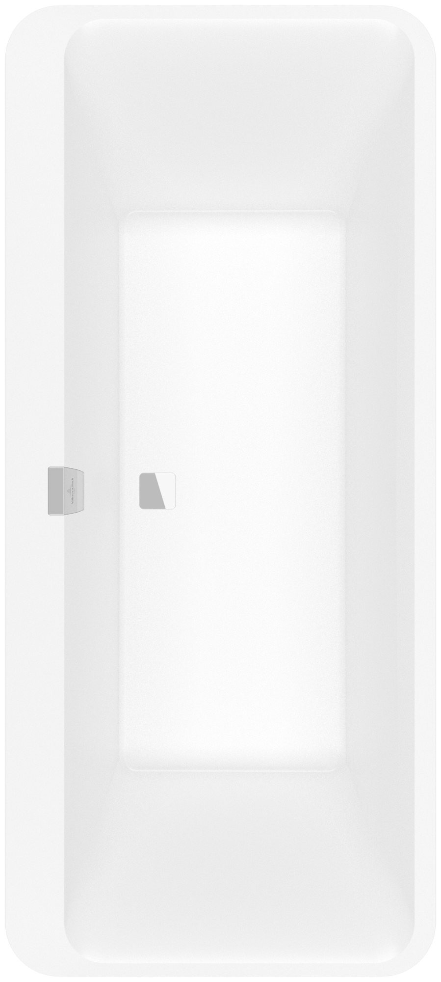 Villeroy & Boch Squaro Edge 12 freistehende Badewanne ColourOnDemand, 1800x800mm, Stone White