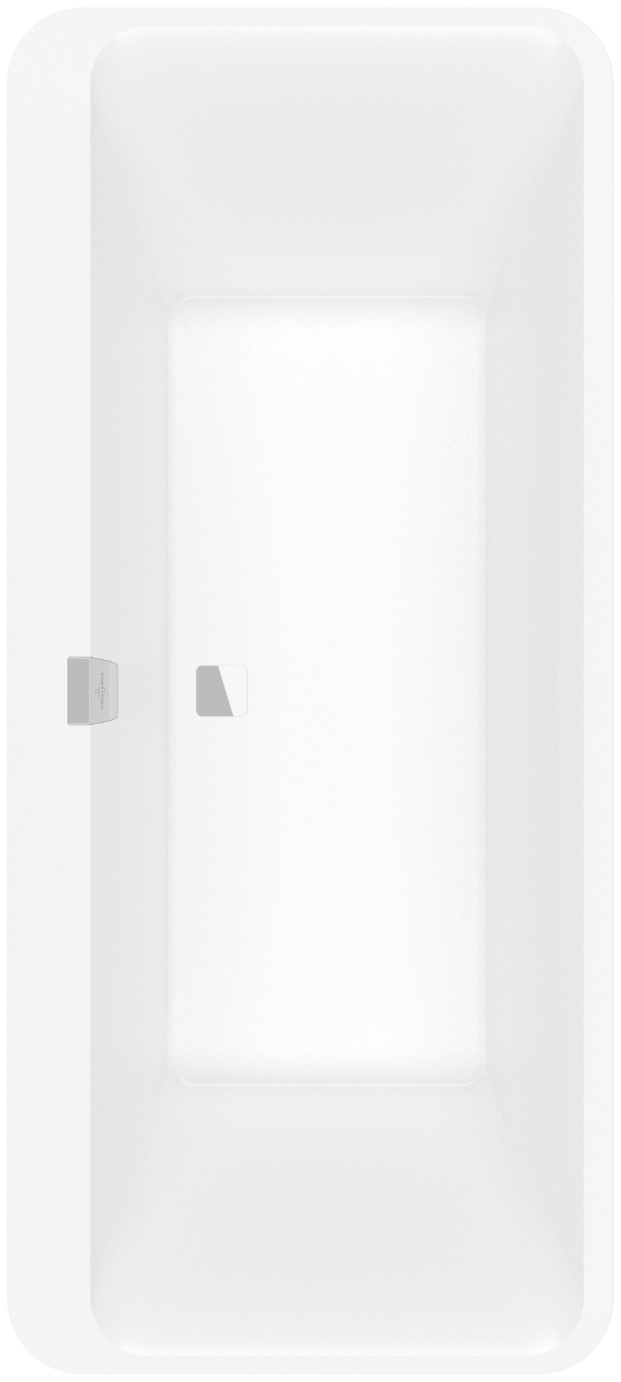 Villeroy & Boch Squaro Edge 12 freistehende Badewanne, 1800x800mm, Stone White