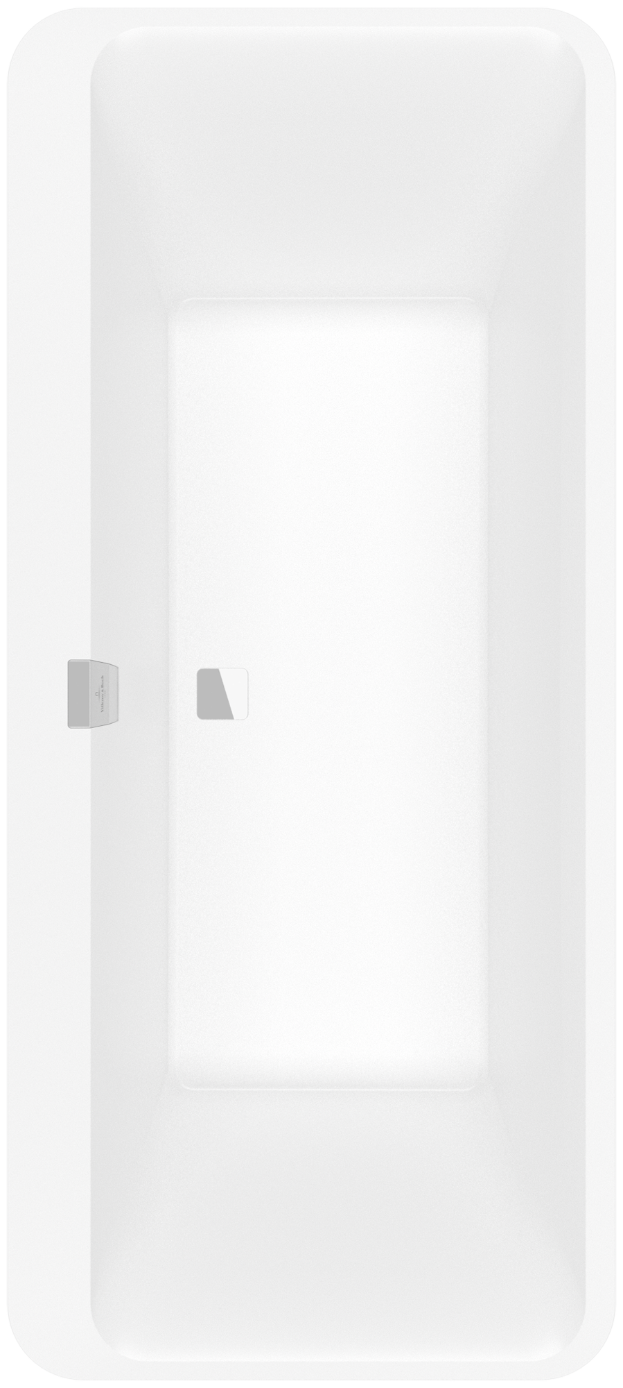 Villeroy & Boch Squaro Edge 12 Excellence freistehende Badewanne ColourOnDemand, 1800x800mm, Stone White