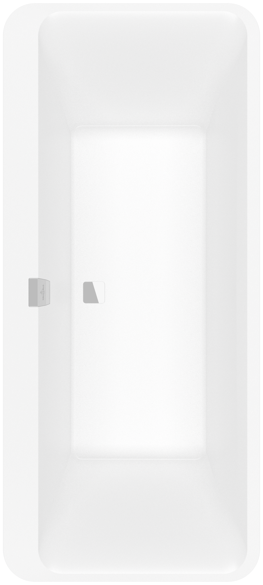 Villeroy & Boch Squaro Edge 12 Excellence freistehende Badewanne ColourOnDemand, 1800x800mm, Stone White