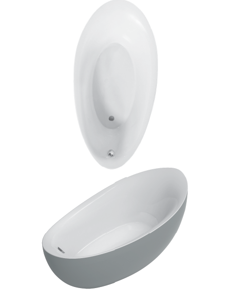 Villeroy & Boch Aveo New Generation freistehende Badewanne ColourOnDemand, 1900x950mm, Weiß Alpin