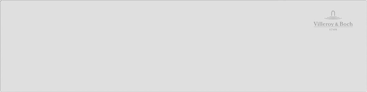 Villeroy & Boch Zubehör Designblende Wallway, 130x331x50mm, Stone White