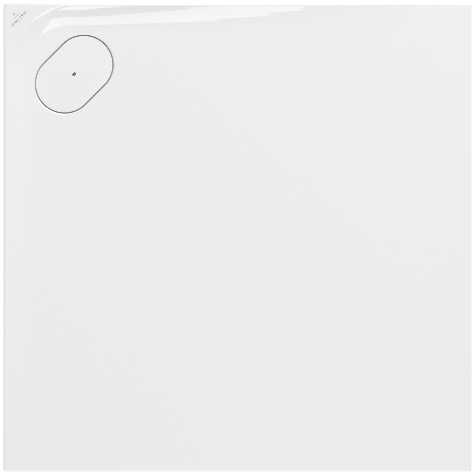 Villeroy & Boch Ecora Vierkant douchevloer, 1000x1000x35mm, White Alpine