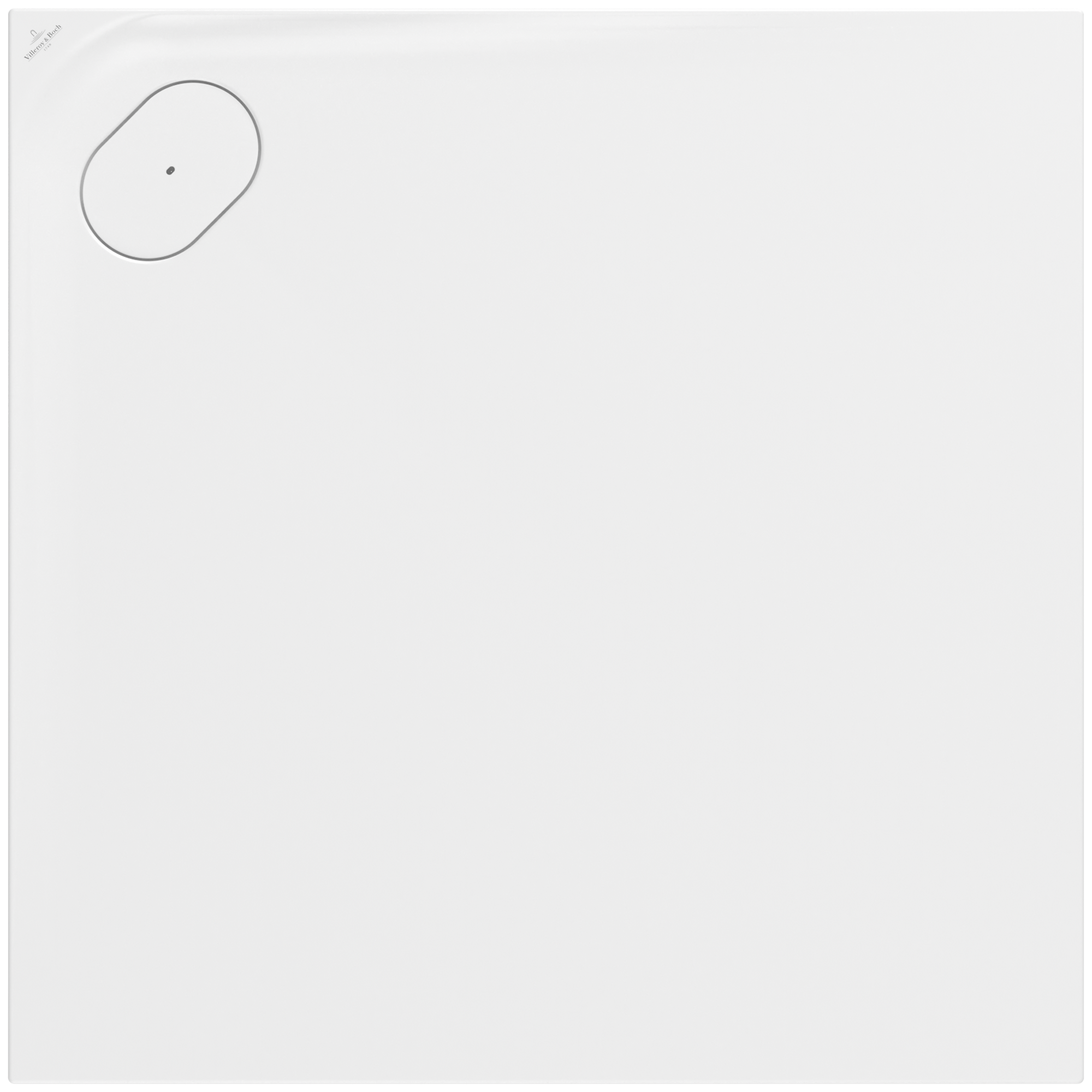 Villeroy & Boch Ecora Vierkant douchevloer, 1000x1000x35mm, Stone White