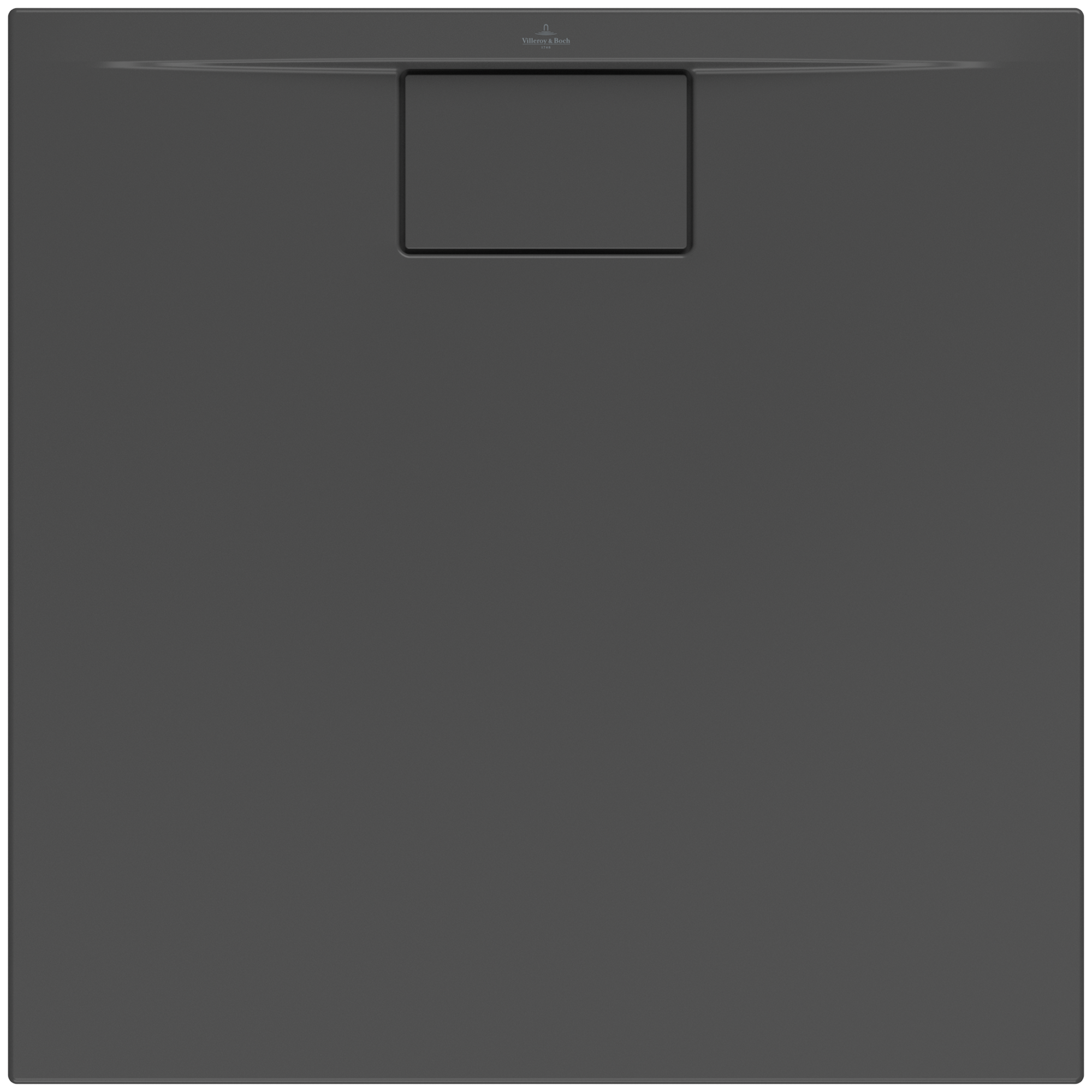 Villeroy & Boch Architectura MetalRim Vierkant douchevloer, 800x800x15mm, Anthracite