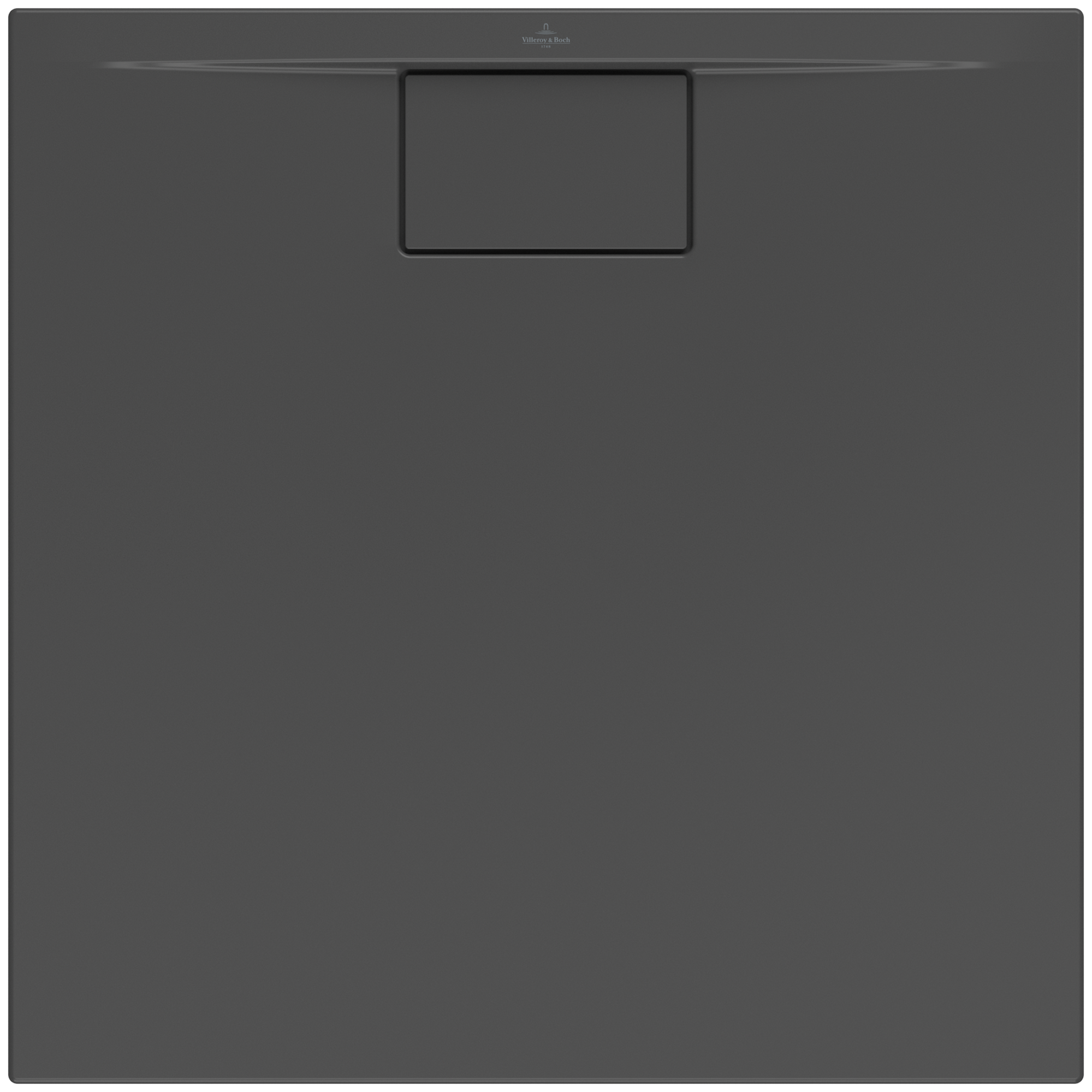 Villeroy & Boch Architectura MetalRim Vierkant douchevloer, 800x800x48mm, Anthracite