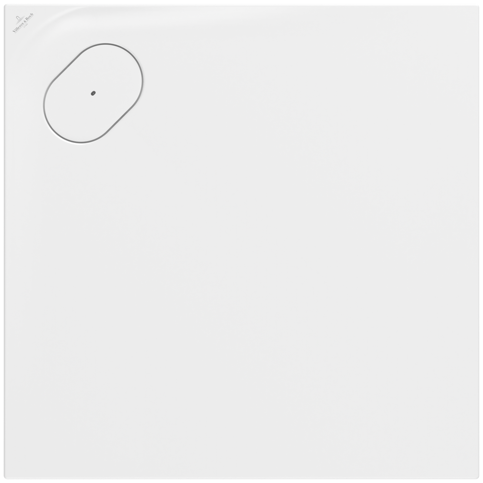 Villeroy & Boch Ecora Vierkant douchevloer, 800x800x35mm, Stone White