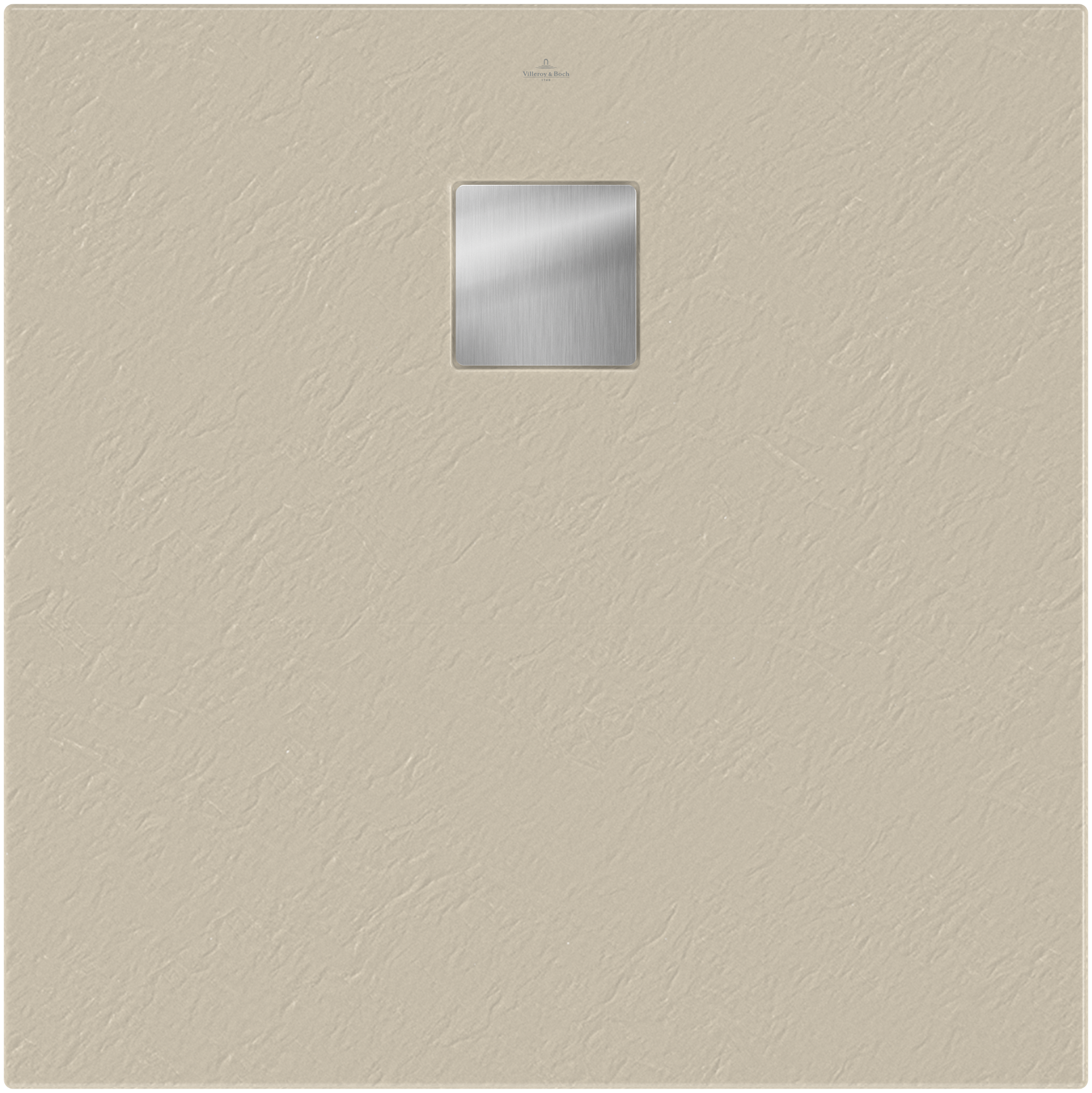 Villeroy & Boch Planeo Vierkant douchevloer, 800x800x40mm, Nature Creme