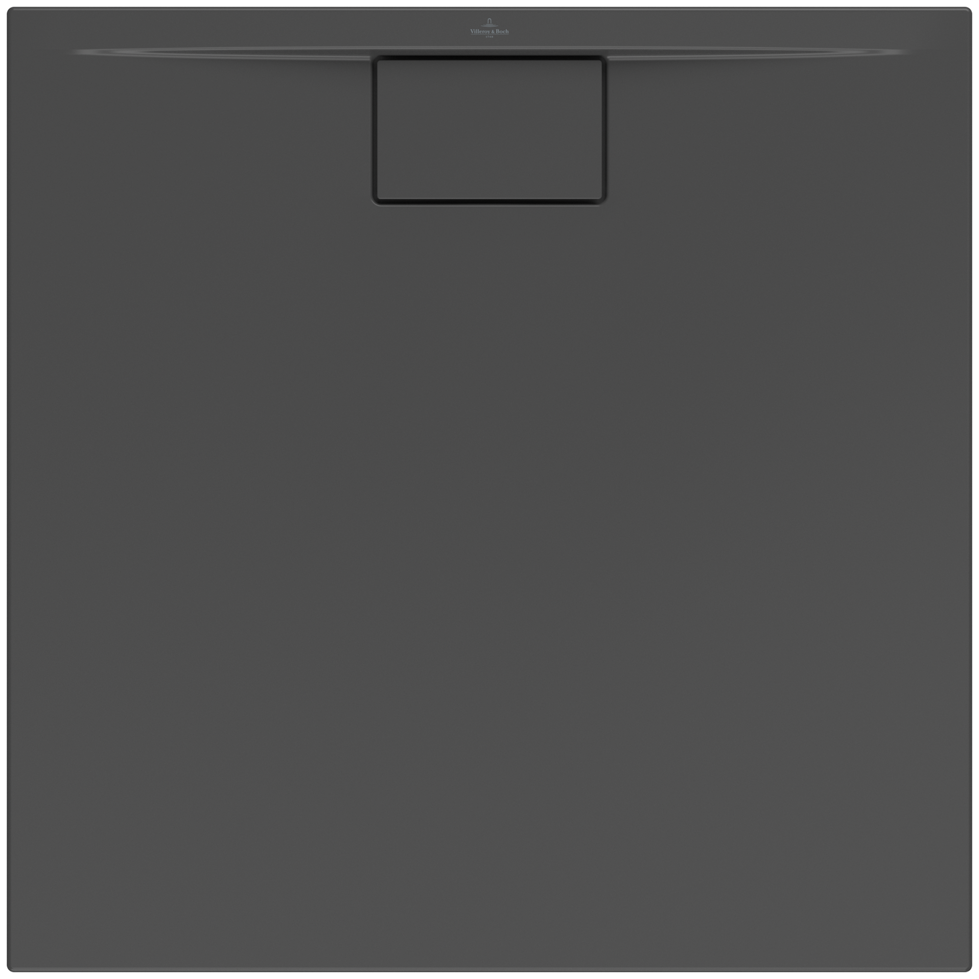 Villeroy & Boch Architectura MetalRim Vierkant douchevloer, 900x900x15mm, Anthracite