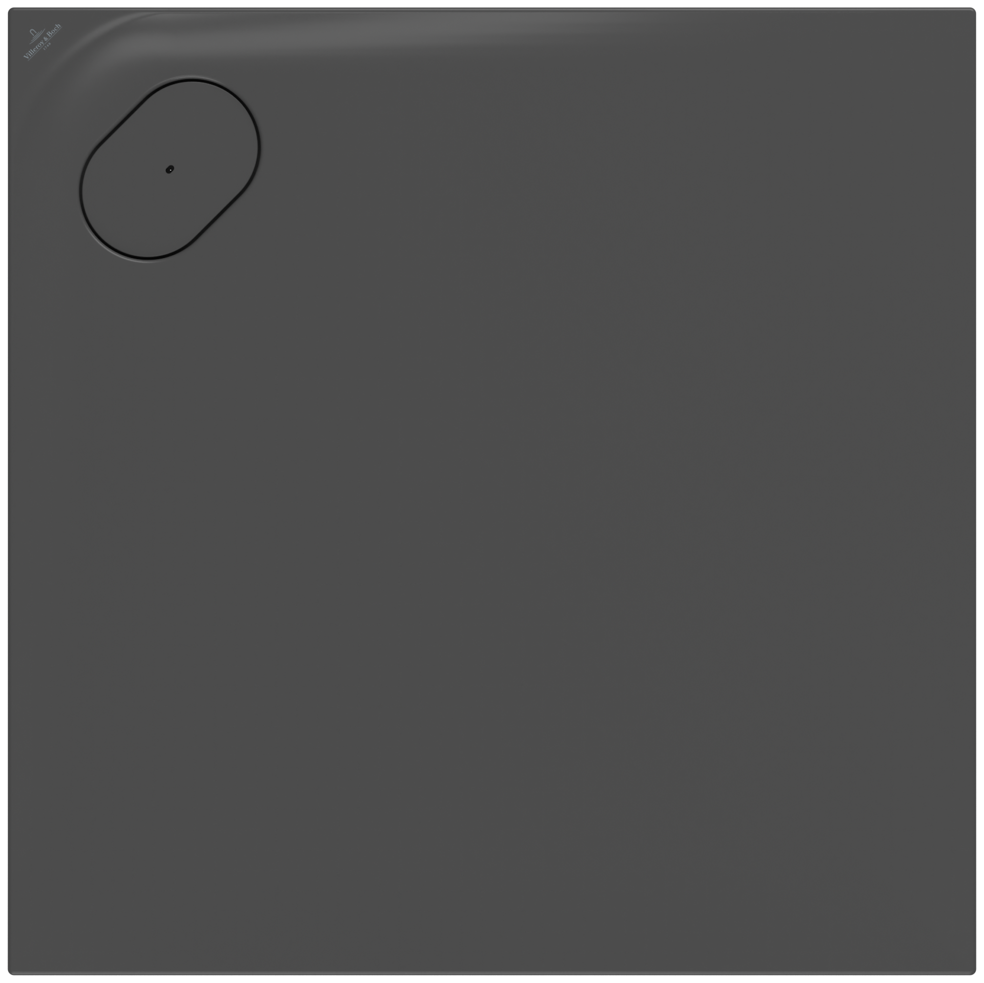 Villeroy & Boch Ecora Vierkant douchevloer, 900x900x35mm, Anthracite