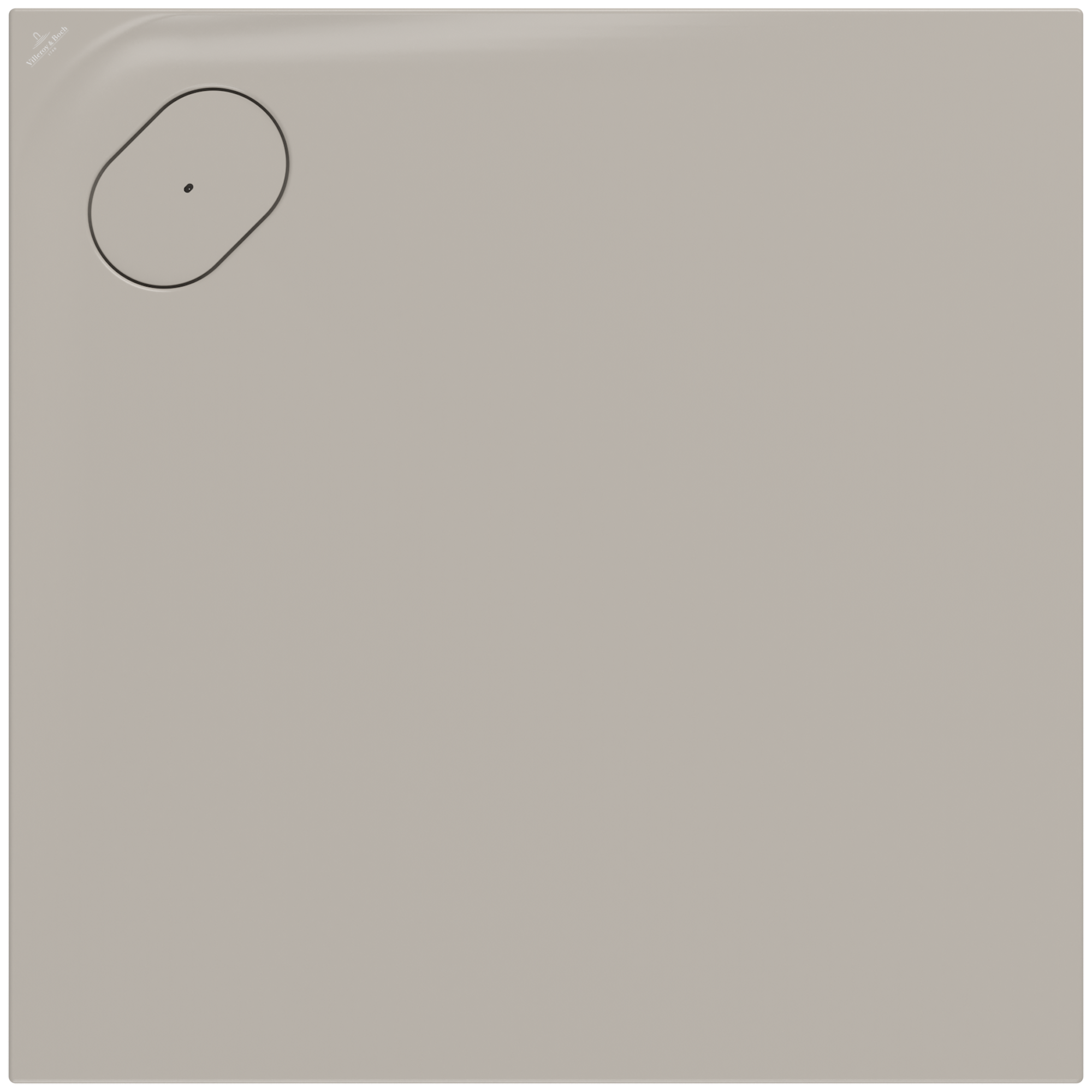 Villeroy & Boch Ecora Vierkant douchevloer, 900x900x35mm, Almond