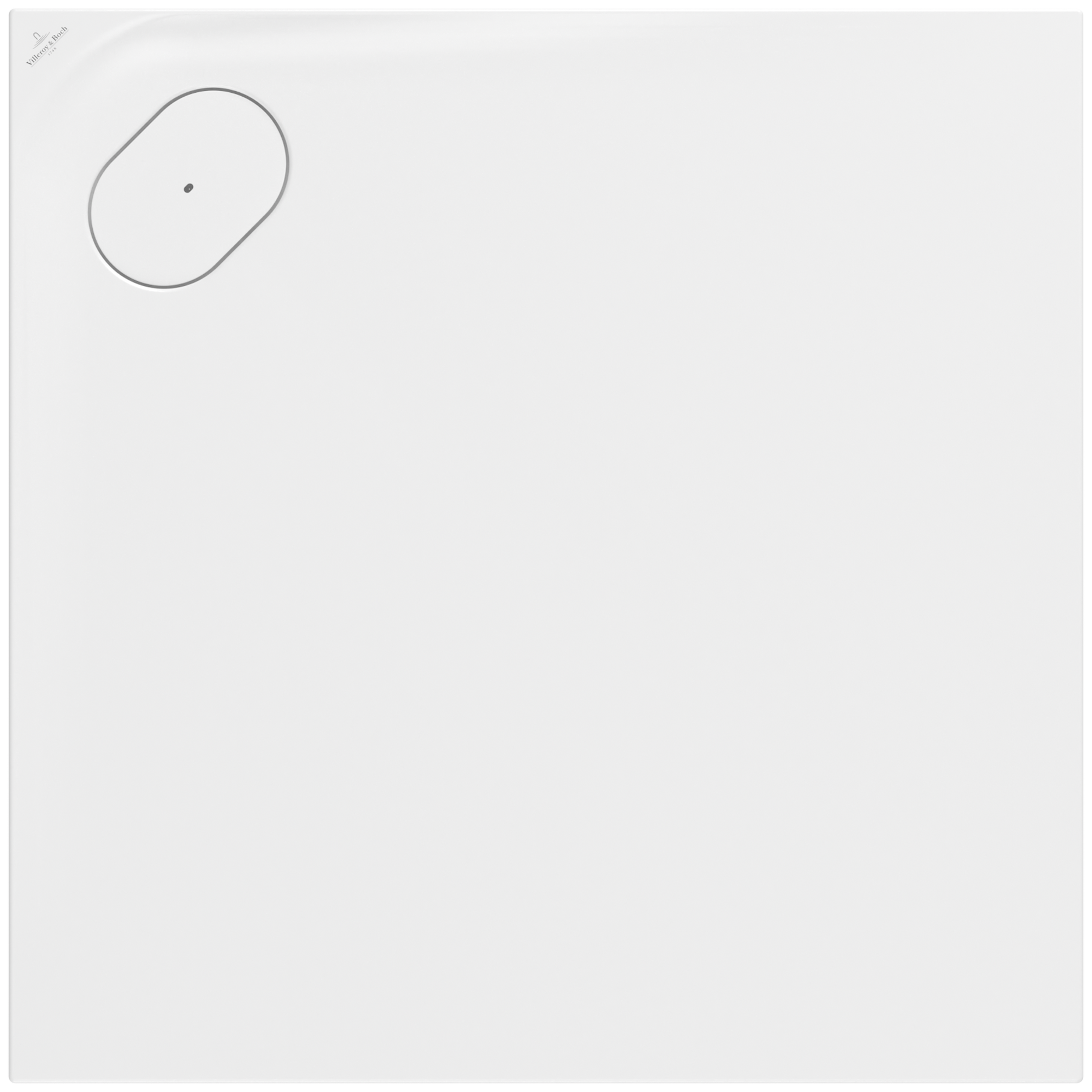 Villeroy & Boch Ecora Vierkant douchevloer, 900x900x35mm, Stone White