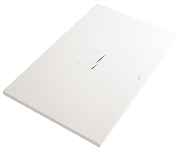 Villeroy & Boch Squaro Infinity rechteckige Duschwanne, 1800x1000x40mm, Stone White