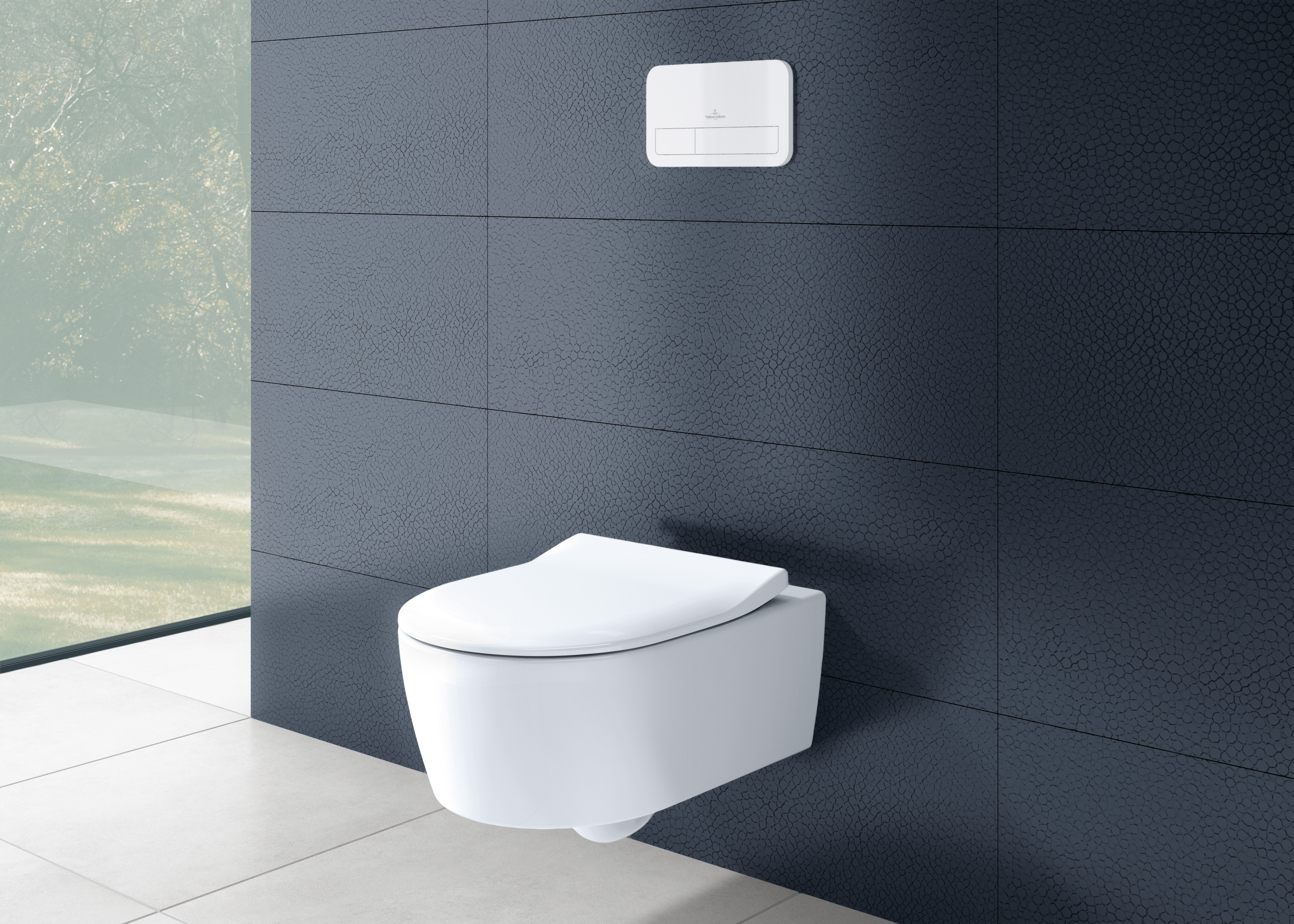 Avento DirectFlush Combi-Pack, wall-mounted, with DirectFlush, White Alpin CeramicPlus