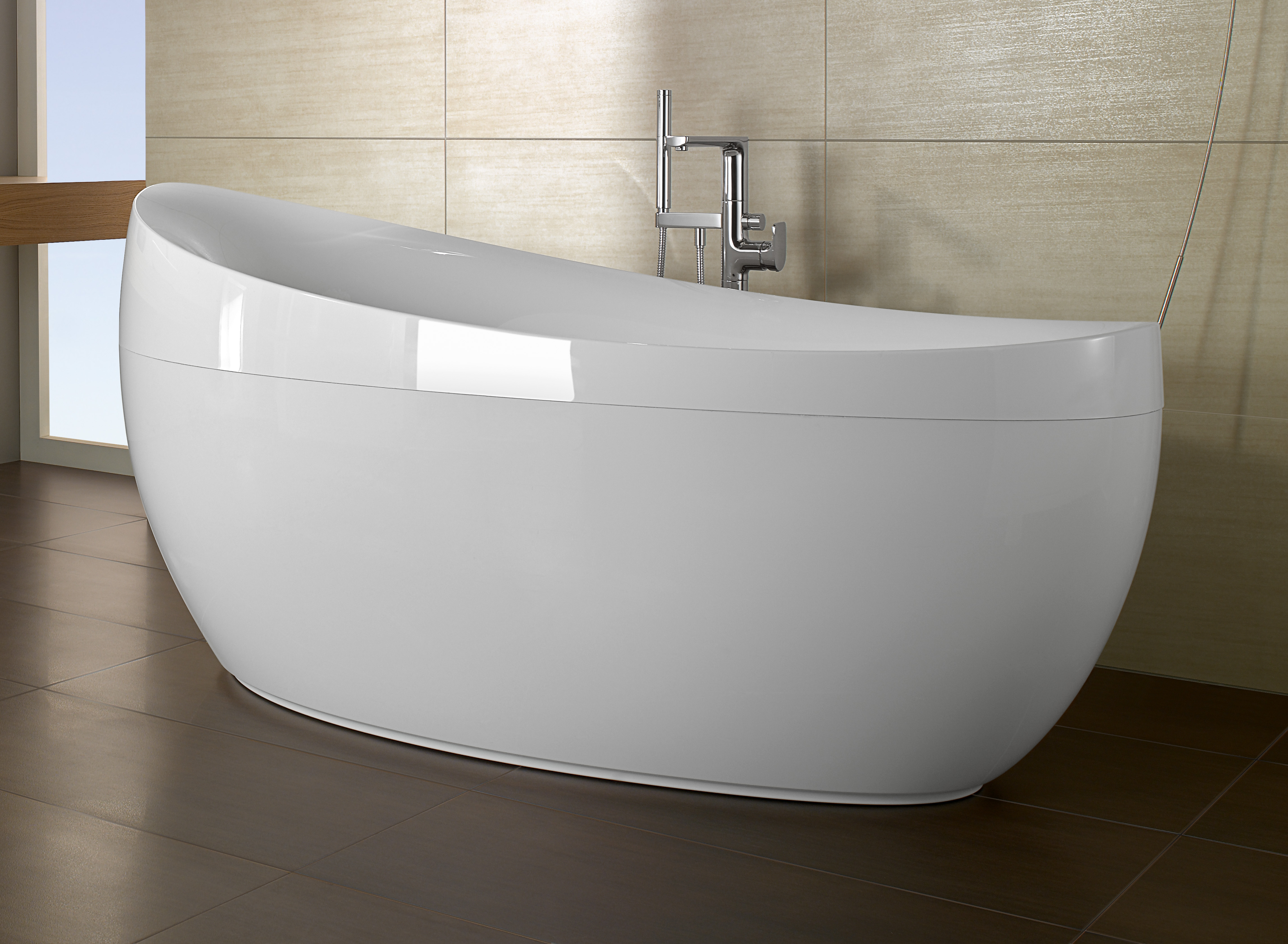 Aveo Free-standing bath, 1900x950mm, White Alpin
