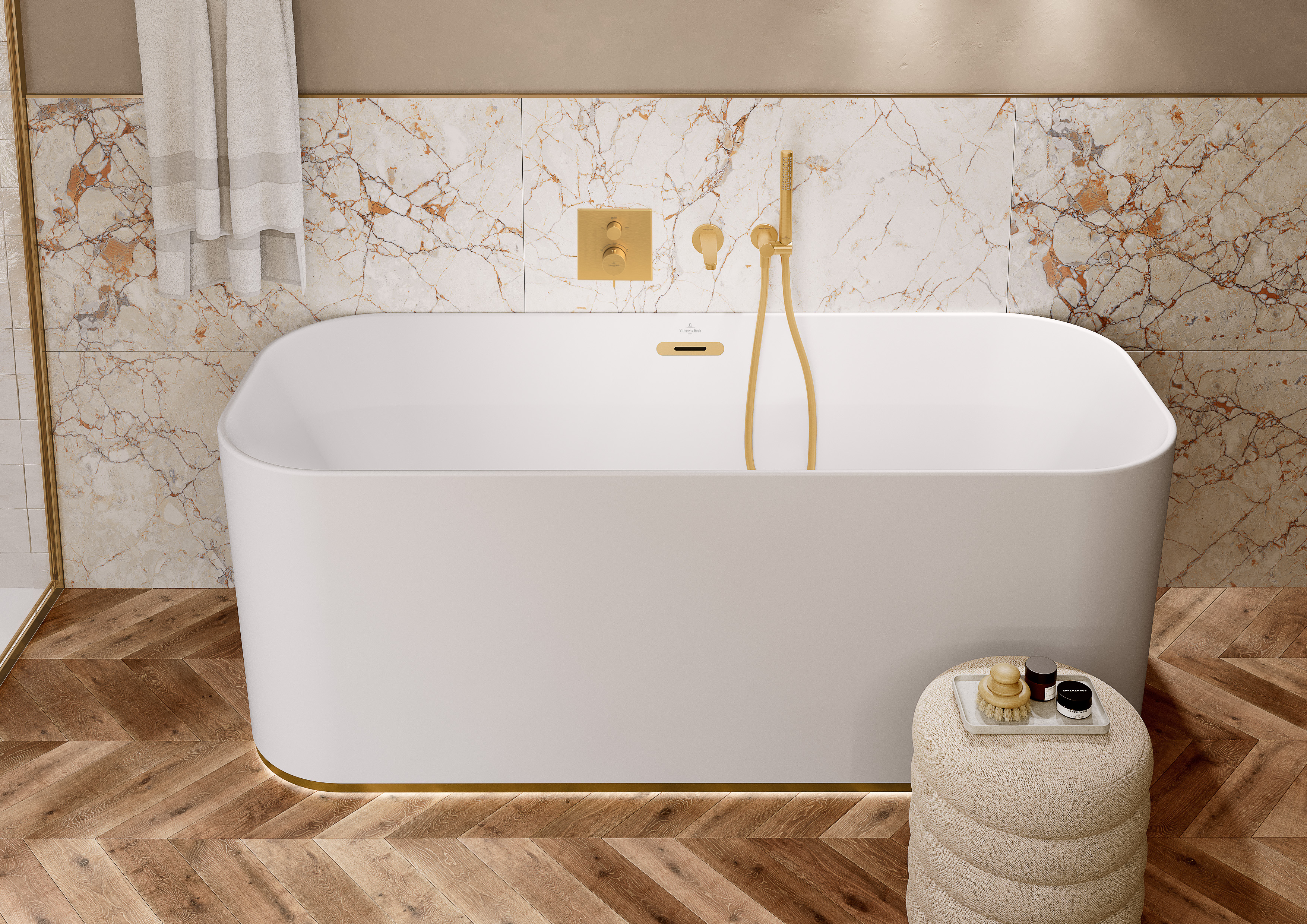 Verve Showers Douchette à main, Rond, Brushed Gold