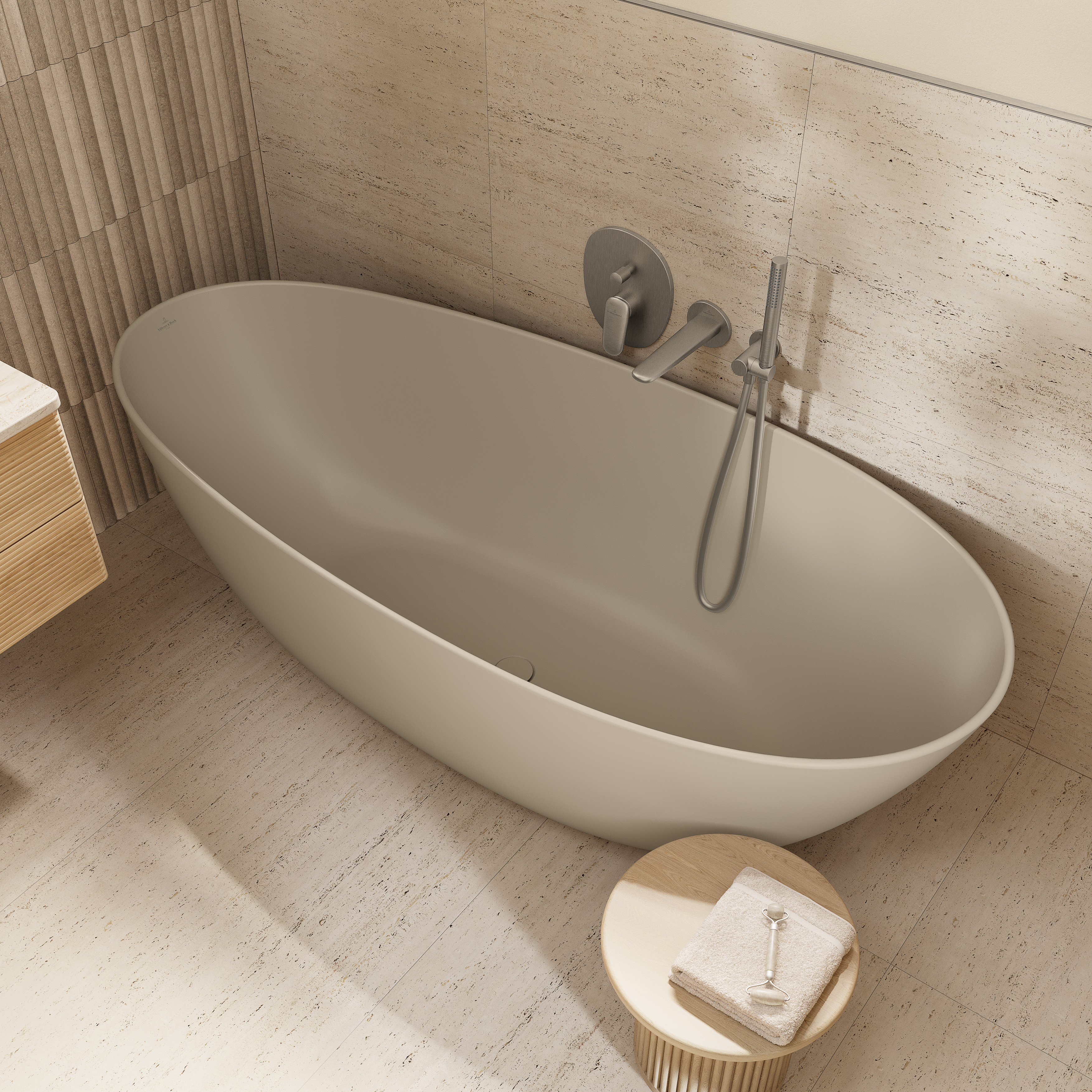 Antao Free-standing bath, 1700x750mm, Almond