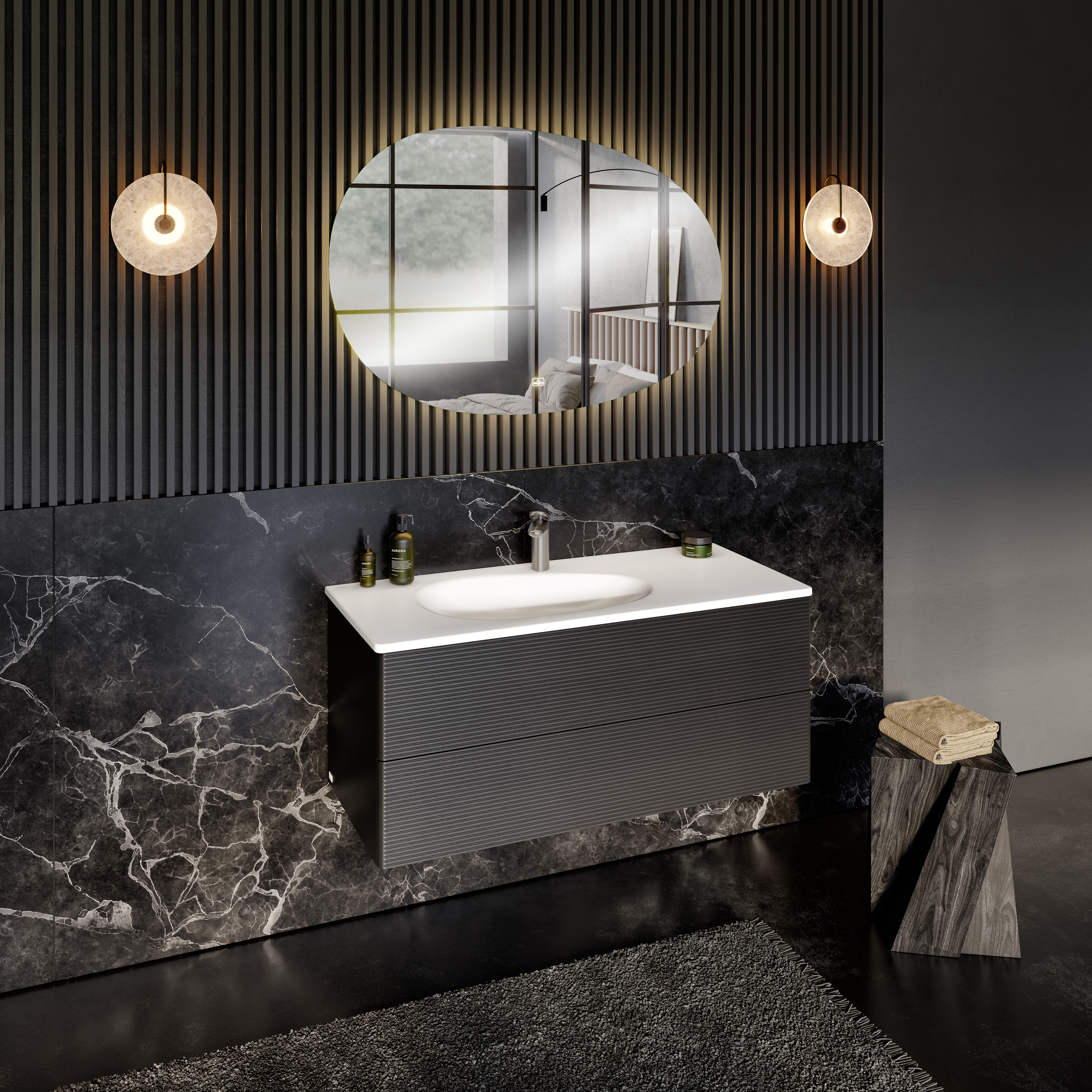 Antao Mirror, with lighting, 1200x805x38mm