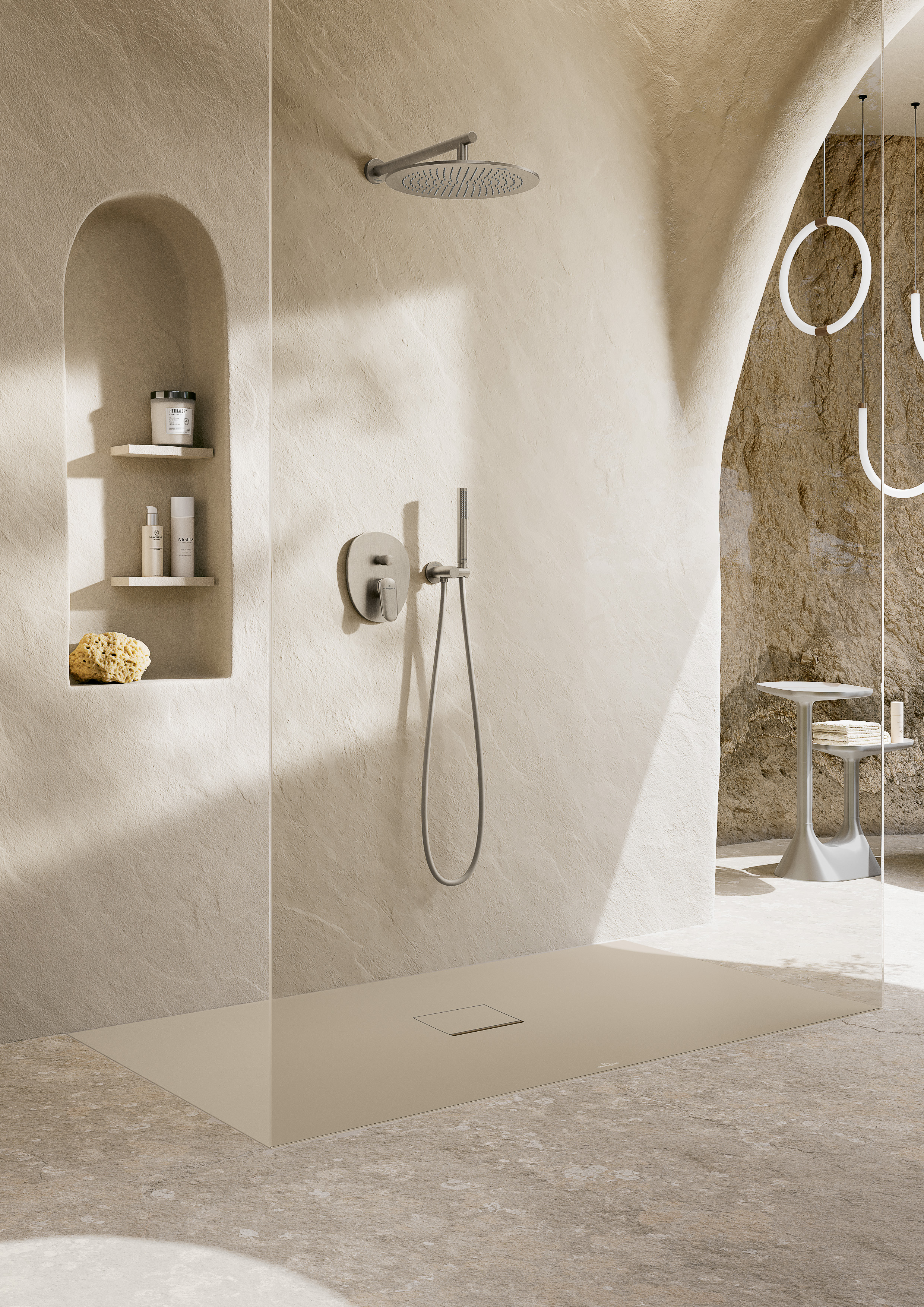 Verve Showers Douchette à main, Rond, Brushed Nickel Matt