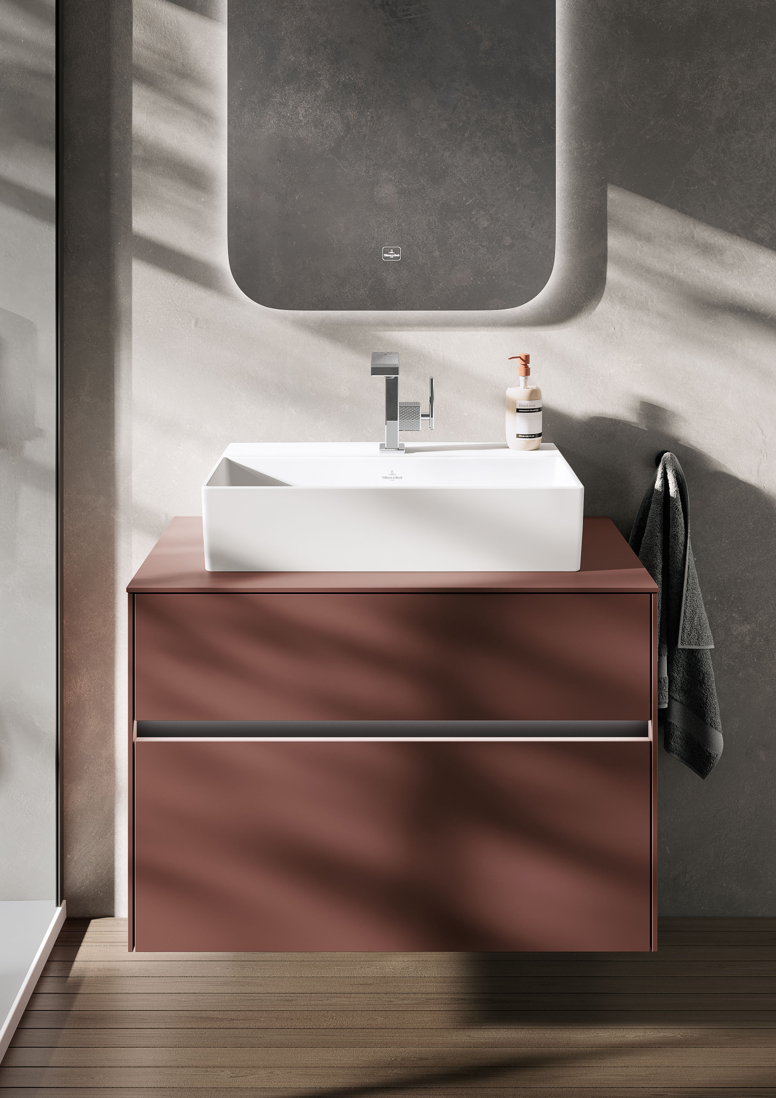 Memento 2.0 Washbasin, 600x420x135mm, without overflow, Stone White CeramicPlus