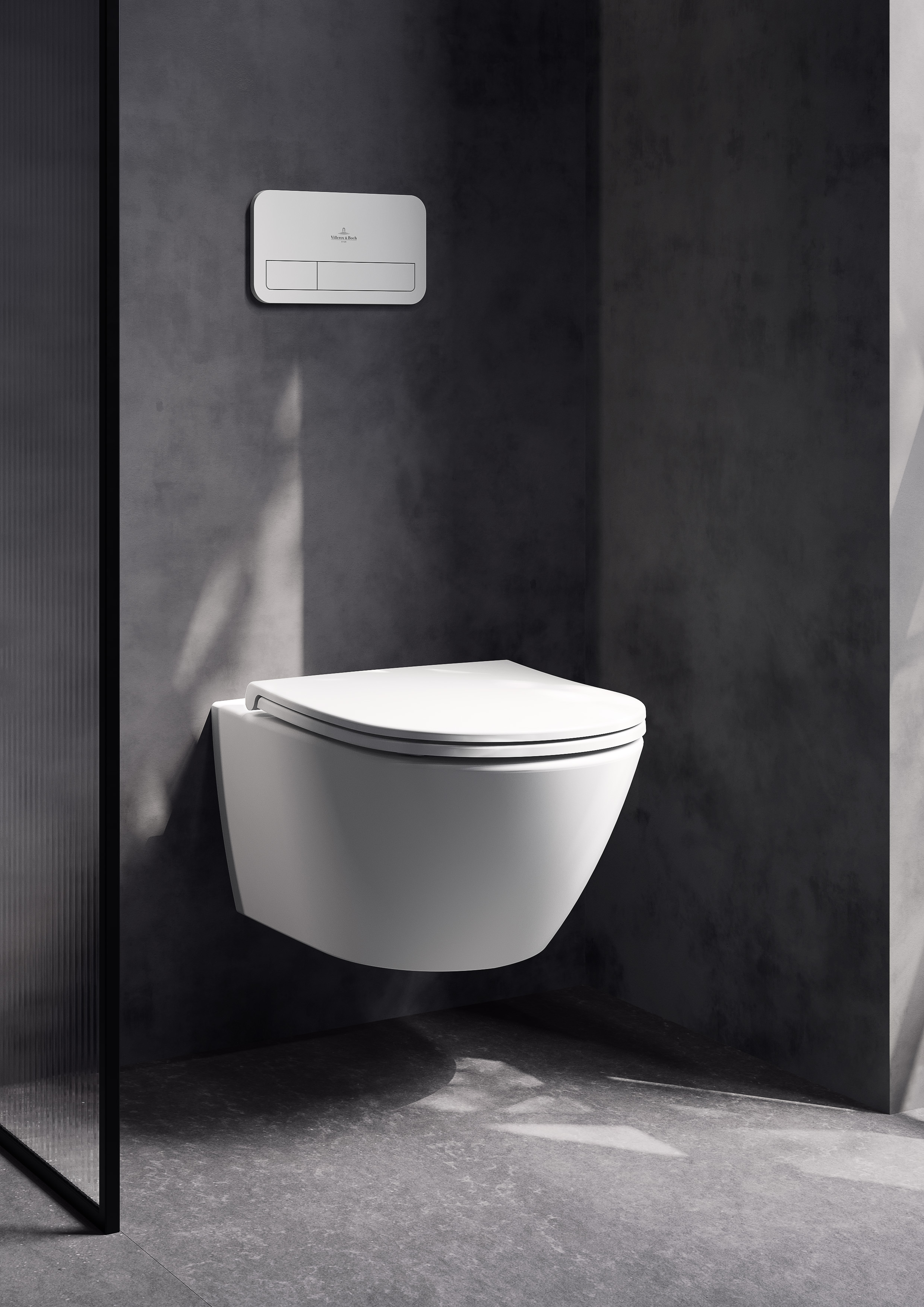 Subway 3.0 TwistFlush Washdown toilet, rimless, wall-mounted, with <p>TwistFlush</p>, Stone White CeramicPlus